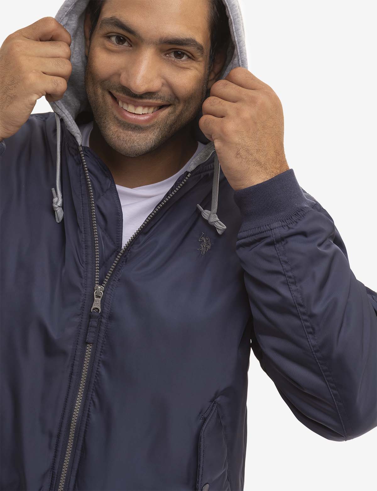 BOMBER JACKET WITH FLEECE HOOD - Image 7