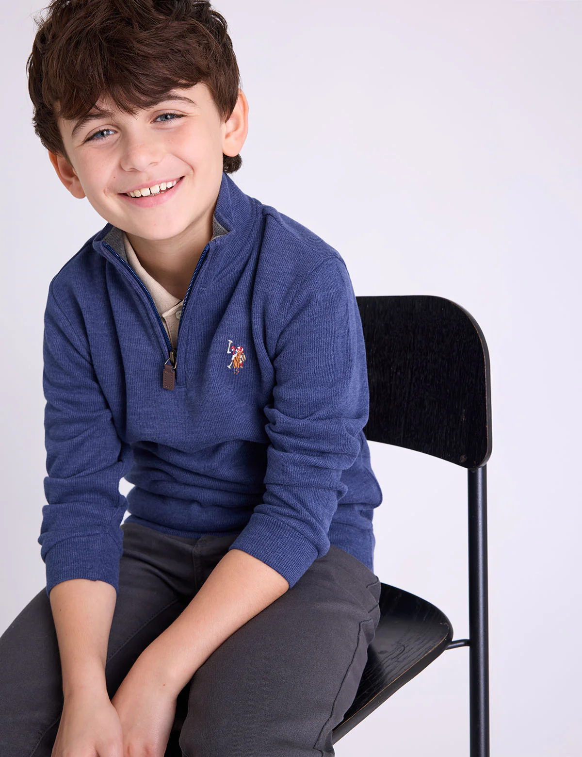 BOYS 1/4 ZIP FLATBACK PULLOVER - Image 4