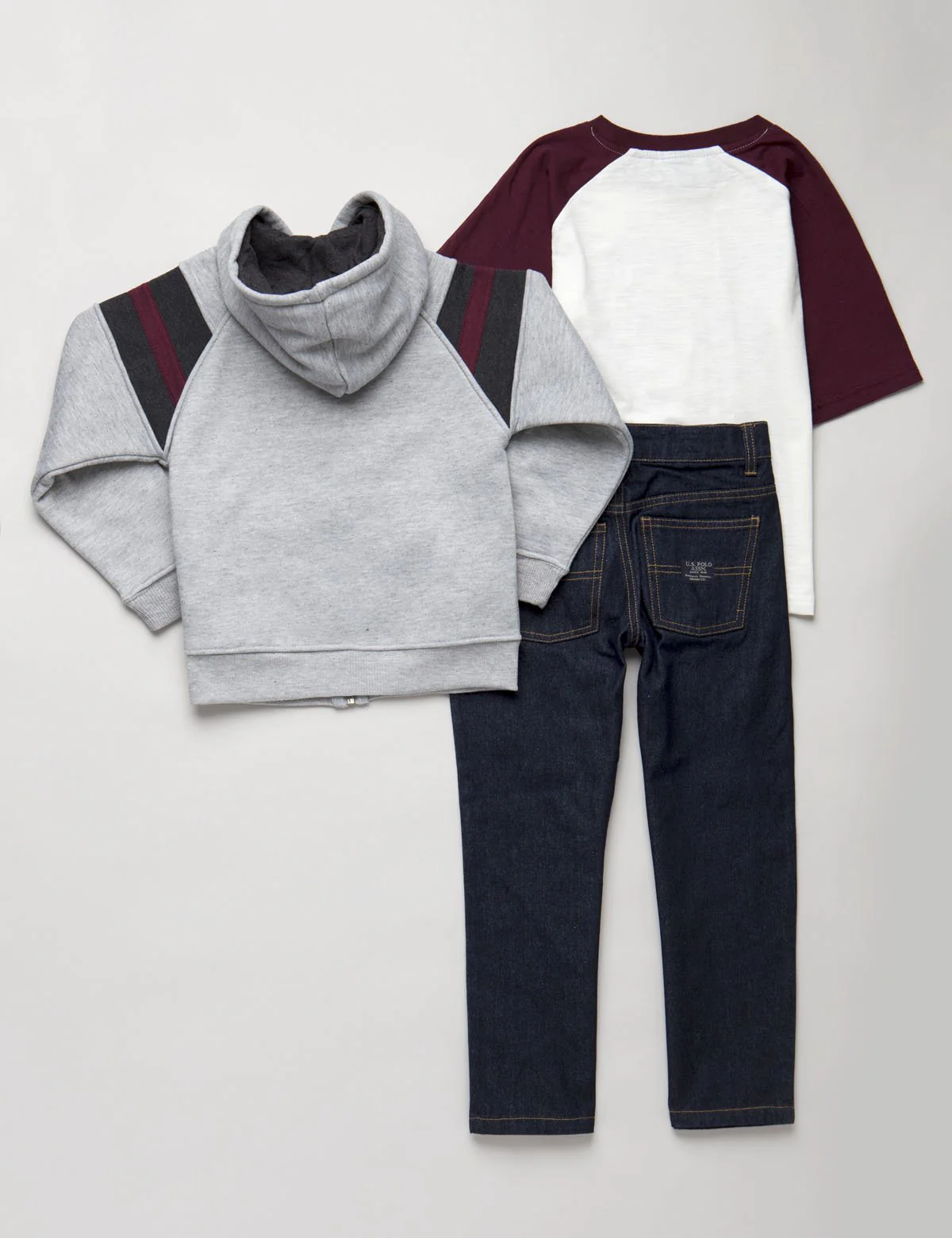 BOYS 3 PIECE SET - FLEECE, TEE & JEANS - Image 2