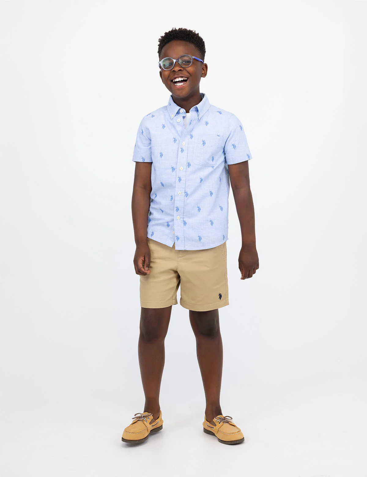 BOYS ALL OVER LOGO PRINT WEAVE SHIRT - Image 3