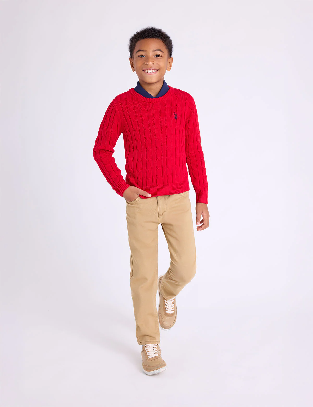 BOYS CABLE CREW SWEATER - Image 11