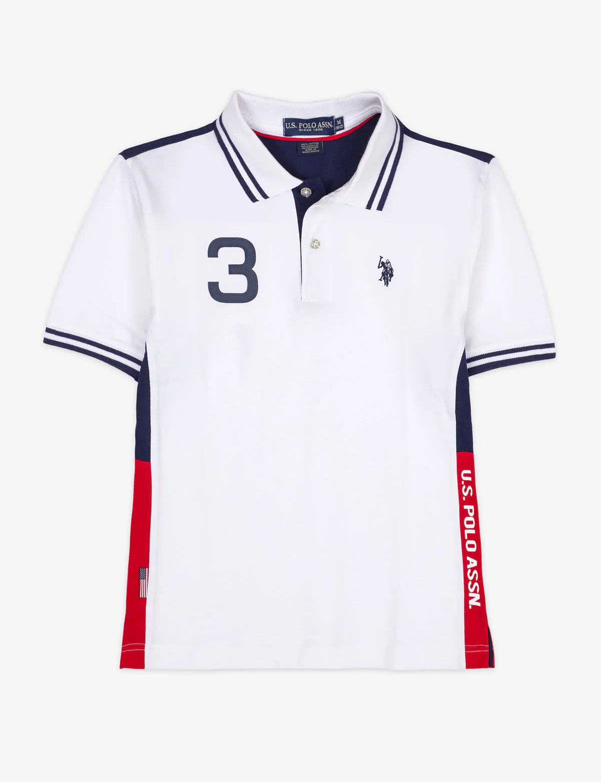 BOYS COLORBLOCK SIDE STRIPE POLO SHIRT - Image 2