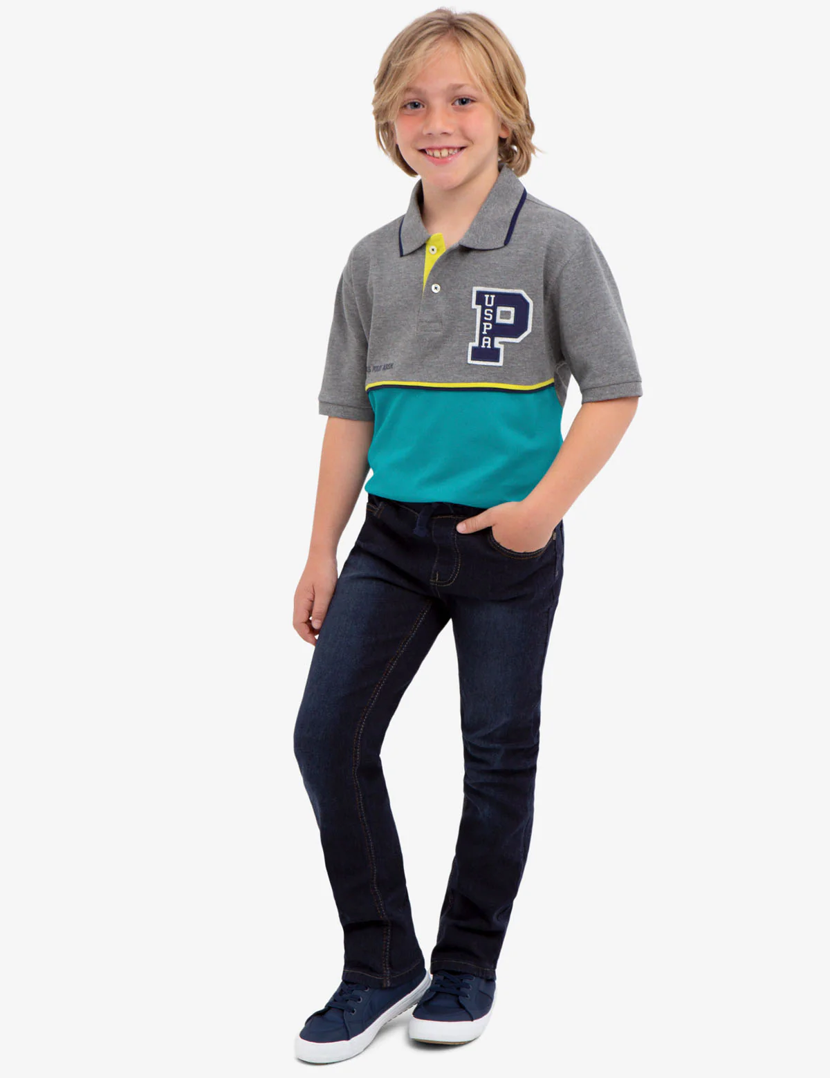 BOYS FELT PATCH POLO SHIRT - Image 2