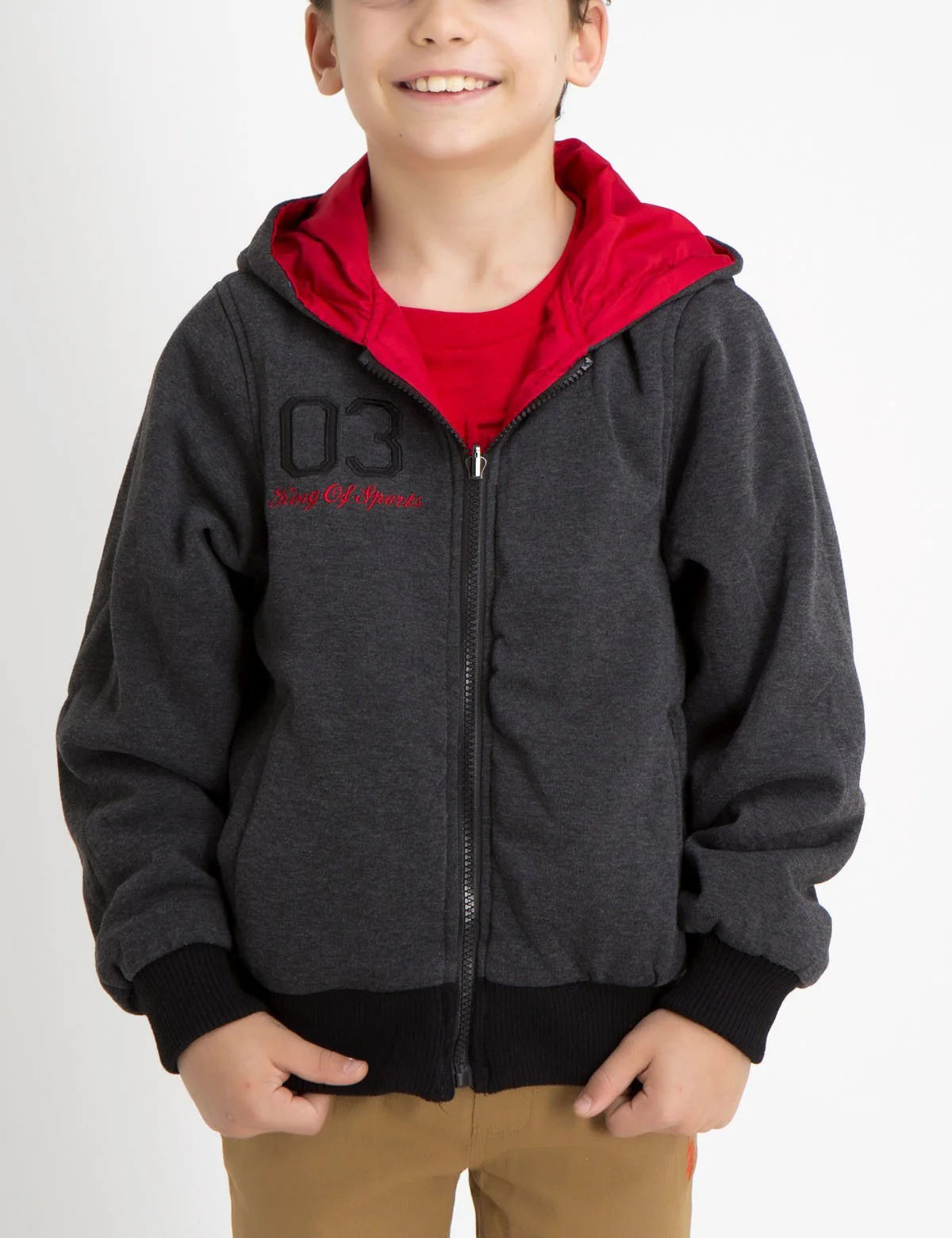BOYS FLEECE REVERSIBLE HOODIE - Image 8
