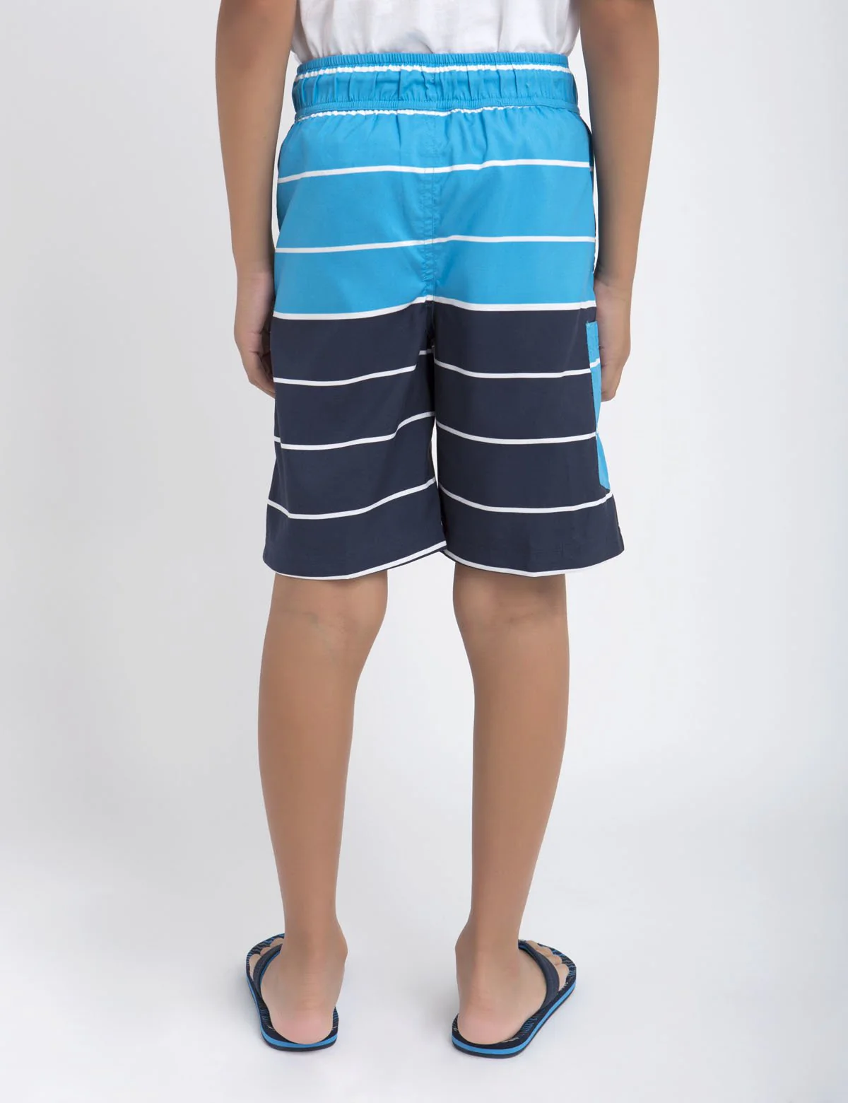Boys Horizontal Stripe Board Short - Image 4