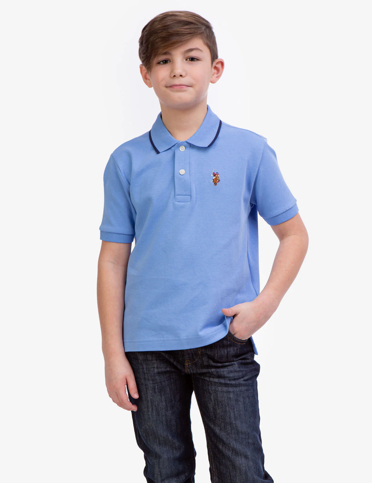 BOYS SOLID INTERLOCK POLO SHIRT - Image 20