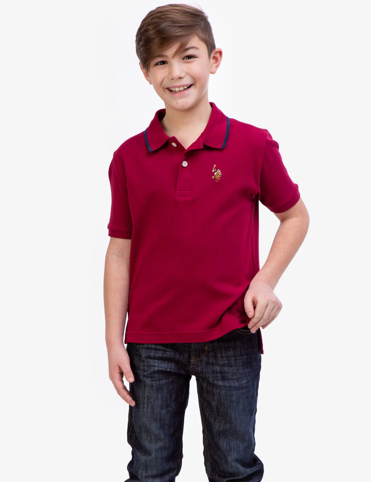 BOYS SOLID INTERLOCK POLO SHIRT - Image 24