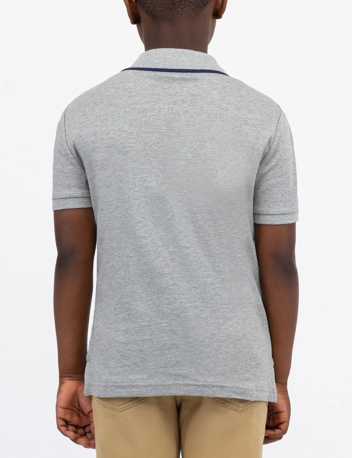 BOYS SOLID INTERLOCK POLO SHIRT - Image 3