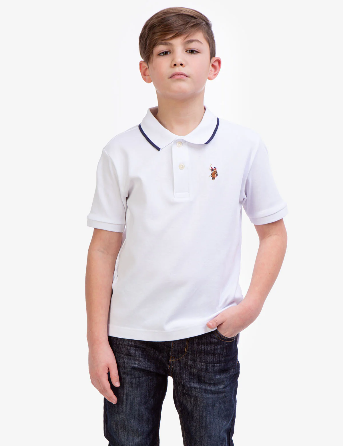BOYS SOLID INTERLOCK POLO SHIRT - Image 4