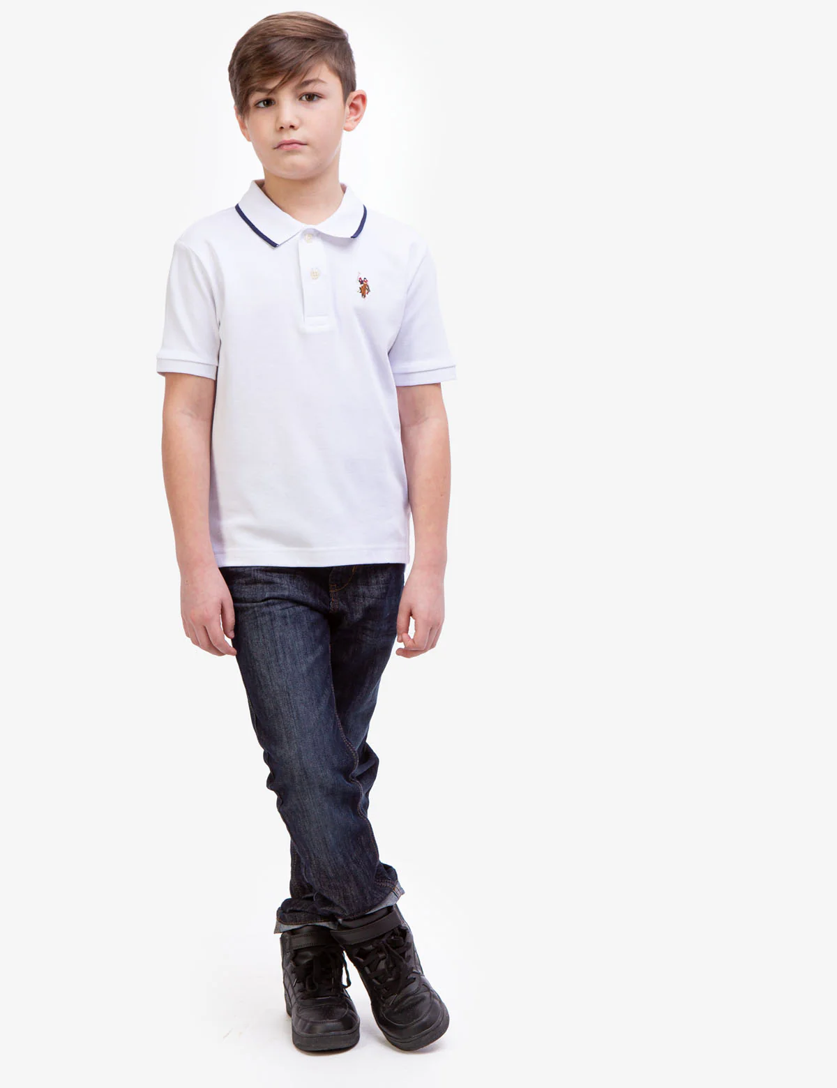 BOYS SOLID INTERLOCK POLO SHIRT - Image 6