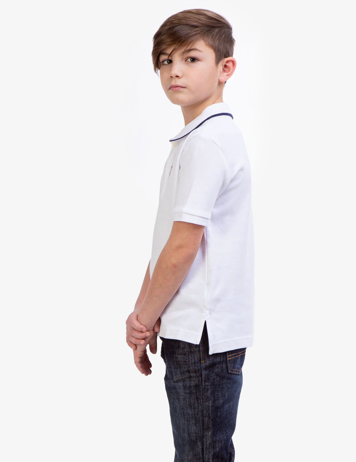 BOYS SOLID INTERLOCK POLO SHIRT - Image 7