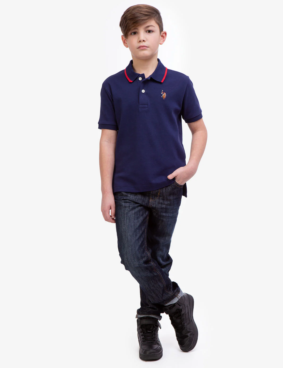 BOYS SOLID INTERLOCK POLO SHIRT - Image 9