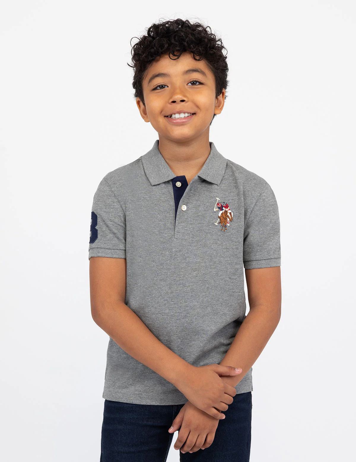 BOYS MULTI COLOR LOGO SOLID PIQUE POLO SHIRT - Image 12