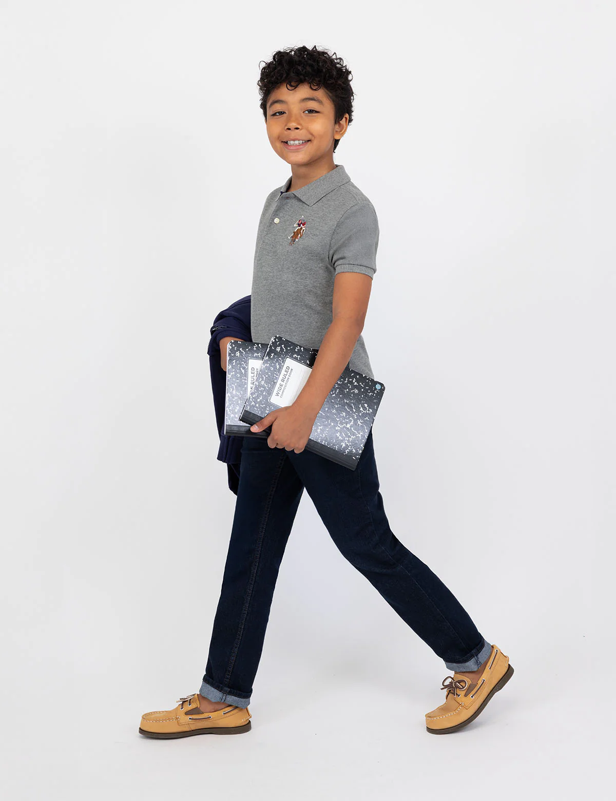 BOYS MULTI COLOR LOGO SOLID PIQUE POLO SHIRT - Image 14