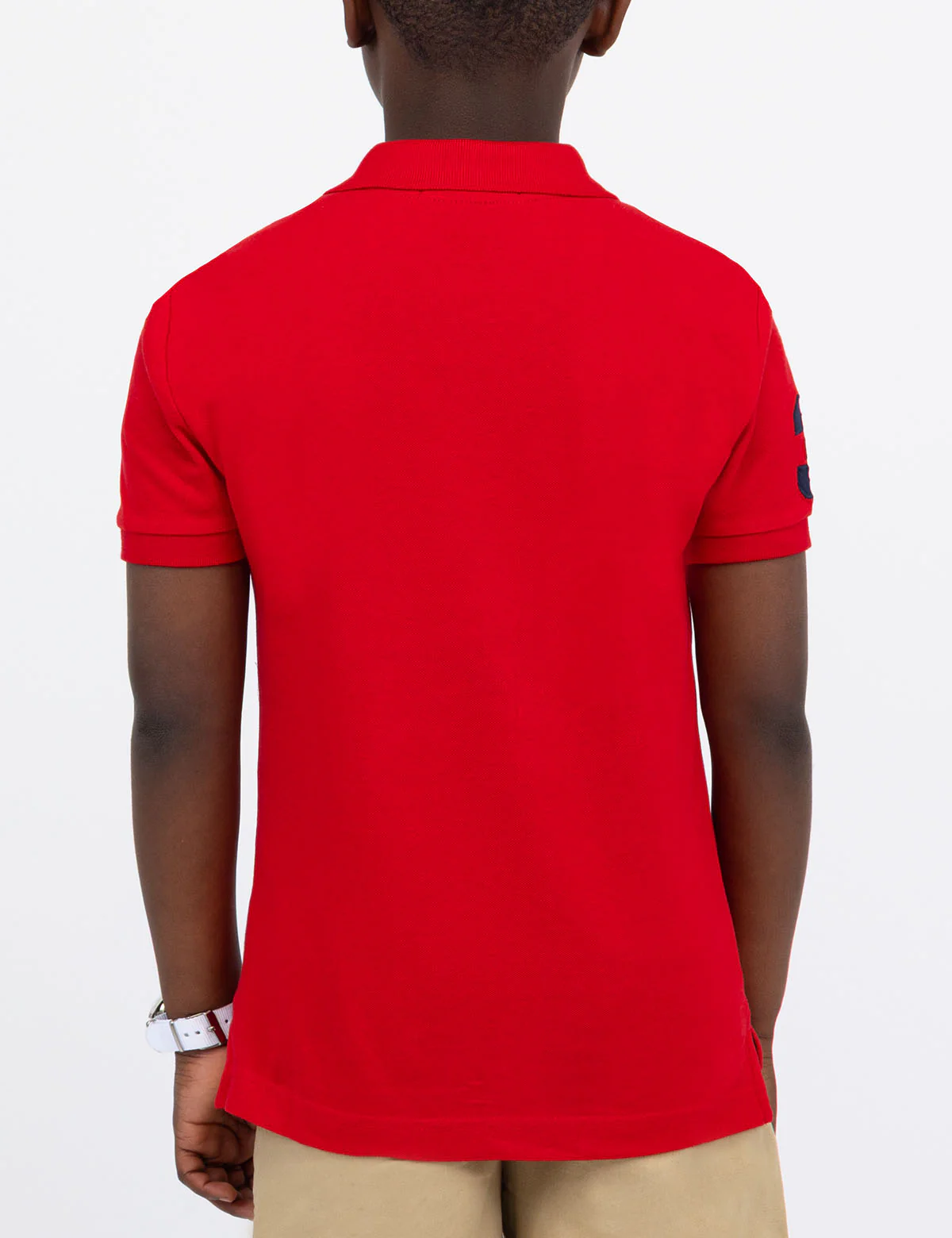 BOYS MULTI COLOR LOGO SOLID PIQUE POLO SHIRT - Image 19