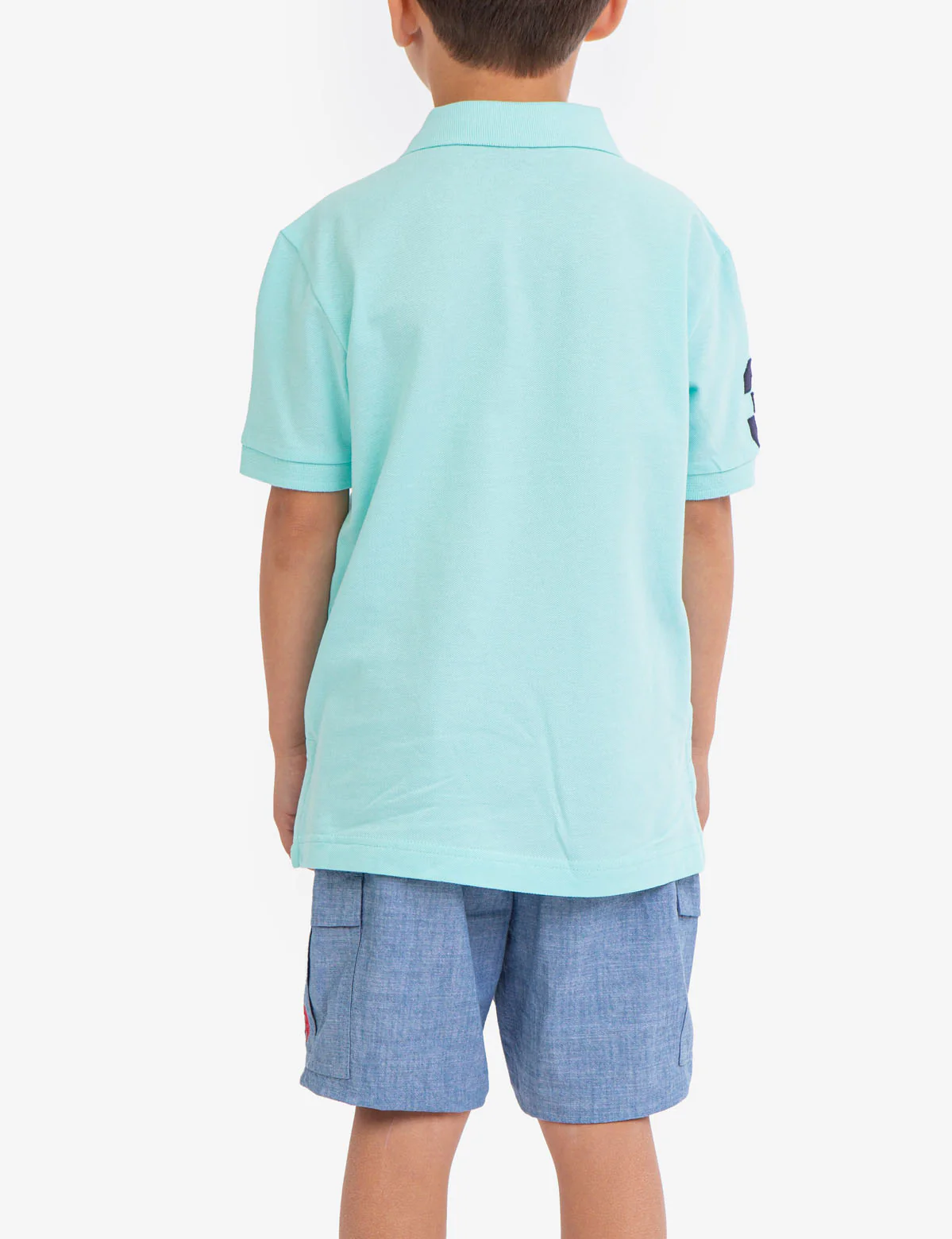 BOYS MULTI COLOR LOGO PIQUE POLO SHIRT - Image 12
