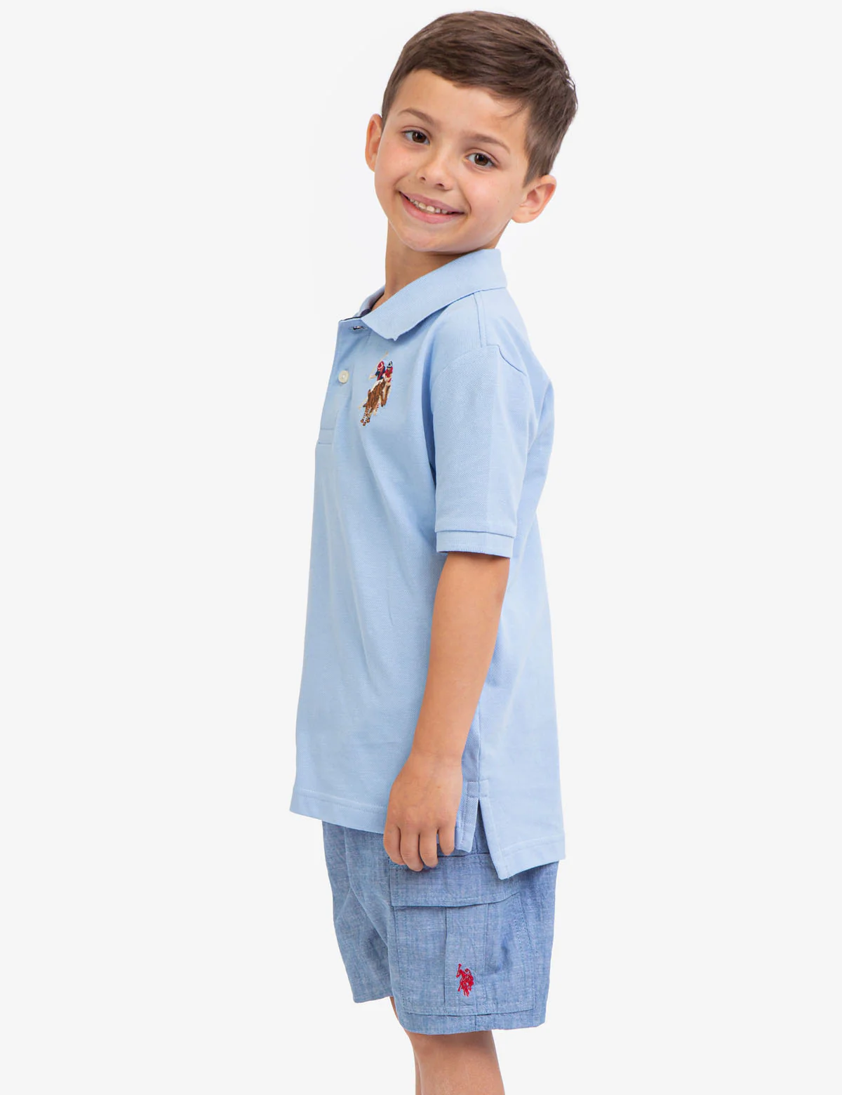 BOYS MULTI COLOR LOGO PIQUE POLO SHIRT - Image 14
