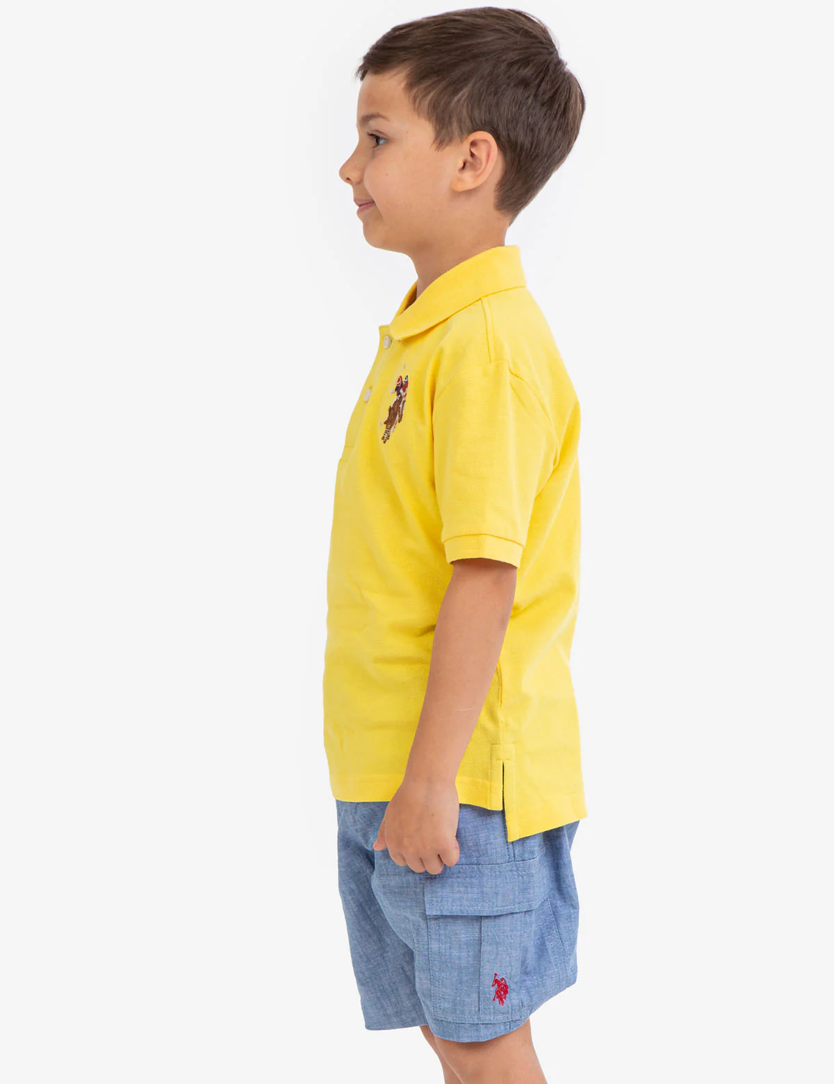 BOYS MULTI COLOR LOGO PIQUE POLO SHIRT - Image 18