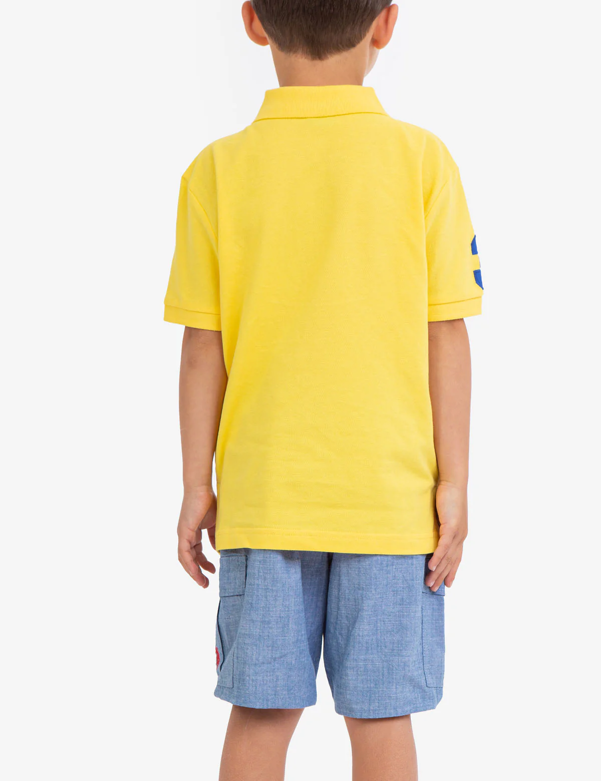 BOYS MULTI COLOR LOGO PIQUE POLO SHIRT - Image 19