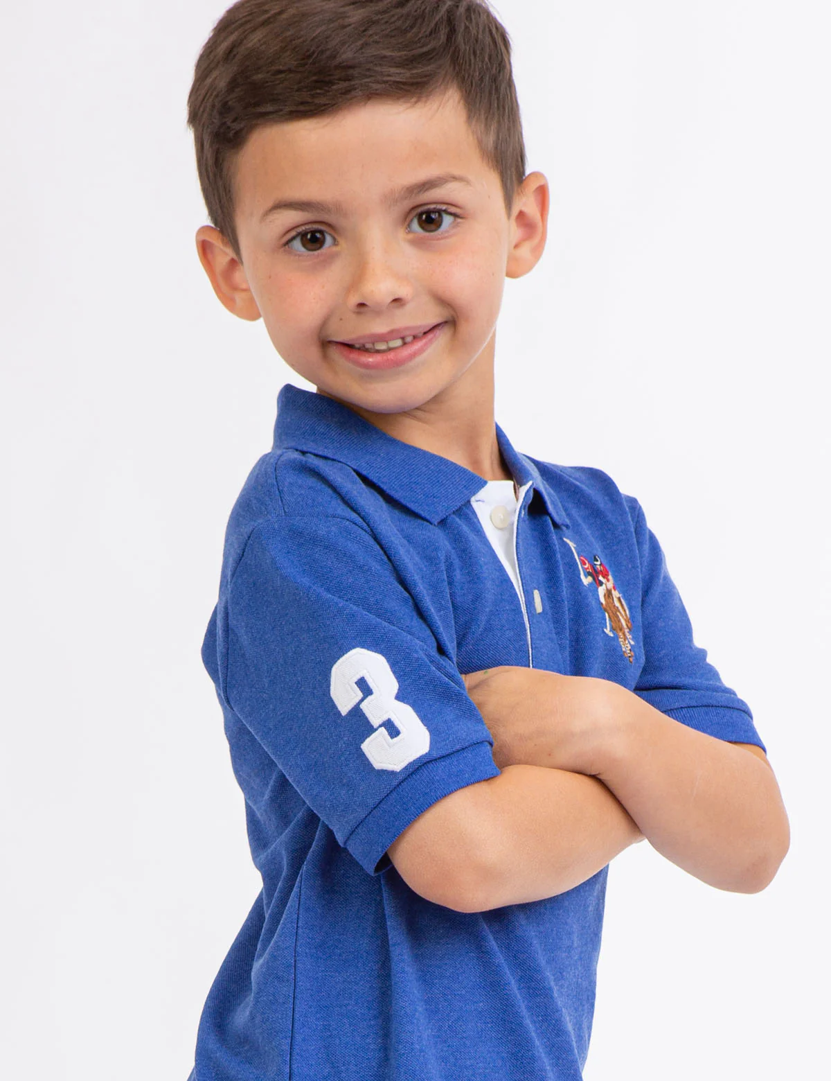 BOYS MULTI COLOR LOGO PIQUE POLO SHIRT - Image 5