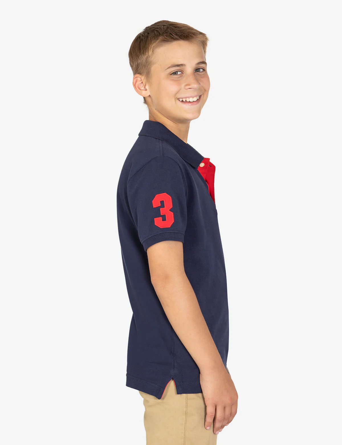BOYS MULTI COLOR LOGO SOLID PIQUE POLO SHIRT - Image 21