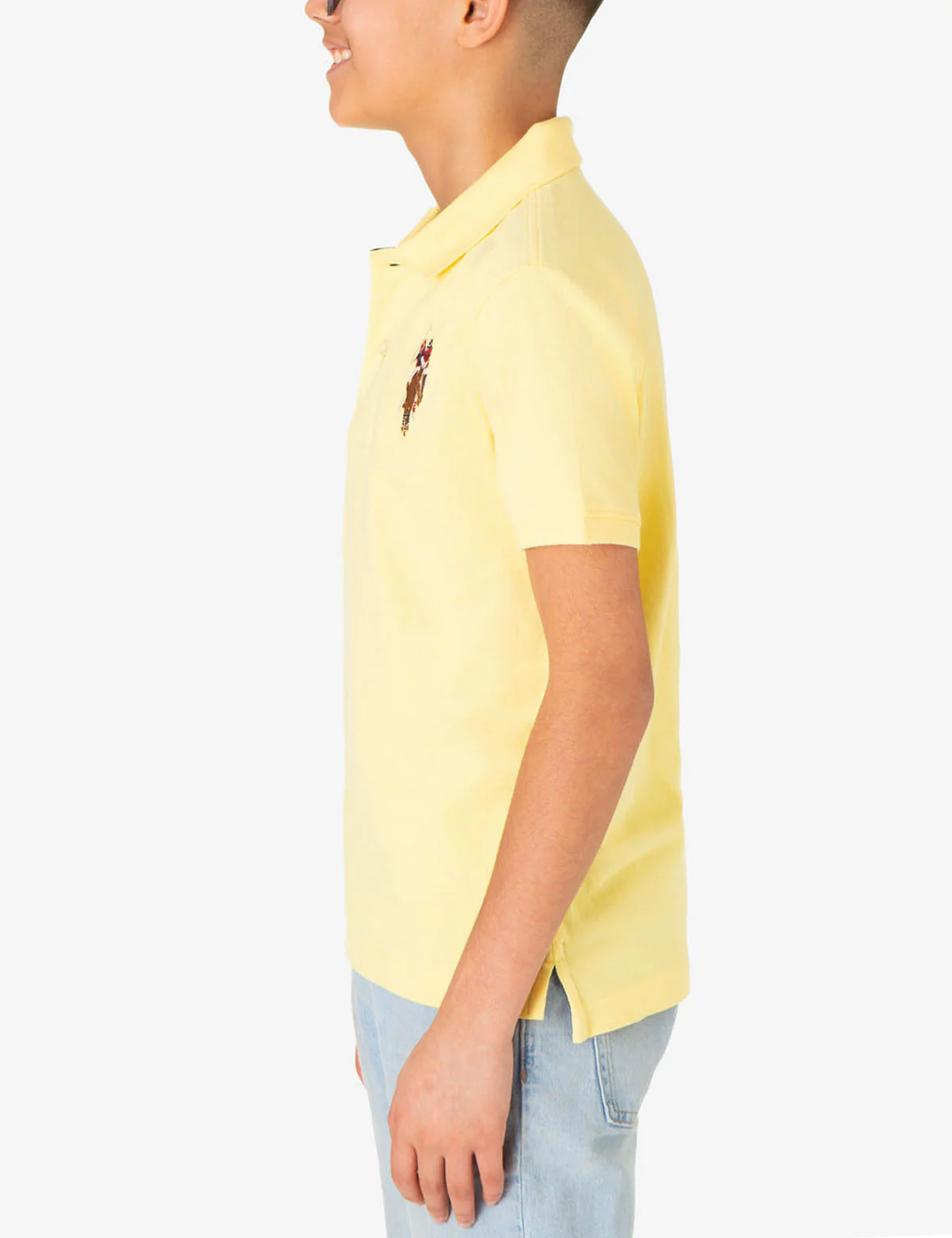 BOYS MULTI COLOR LOGO PIQUE POLO SHIRT - Image 10