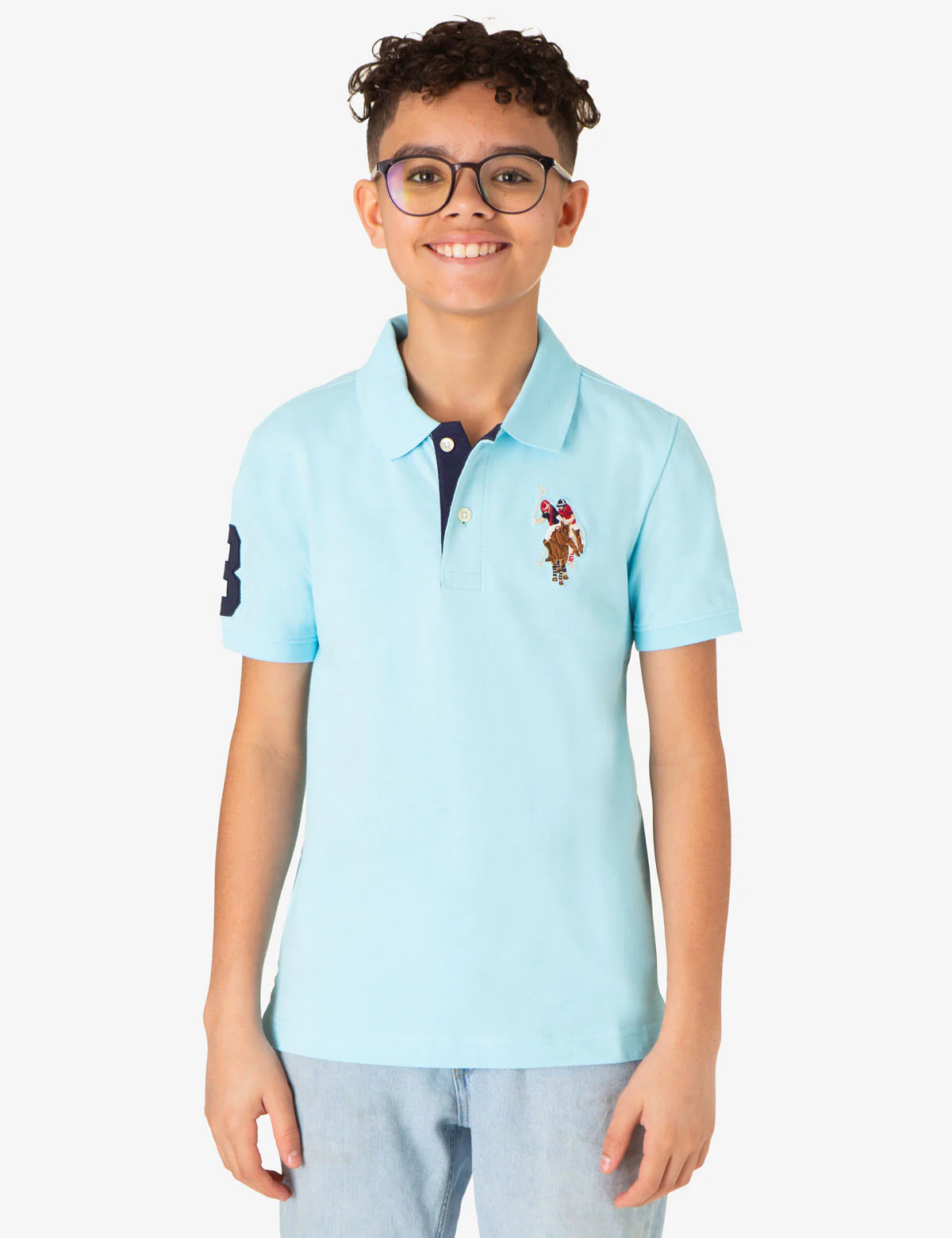 BOYS MULTI COLOR LOGO PIQUE POLO SHIRT - Image 12