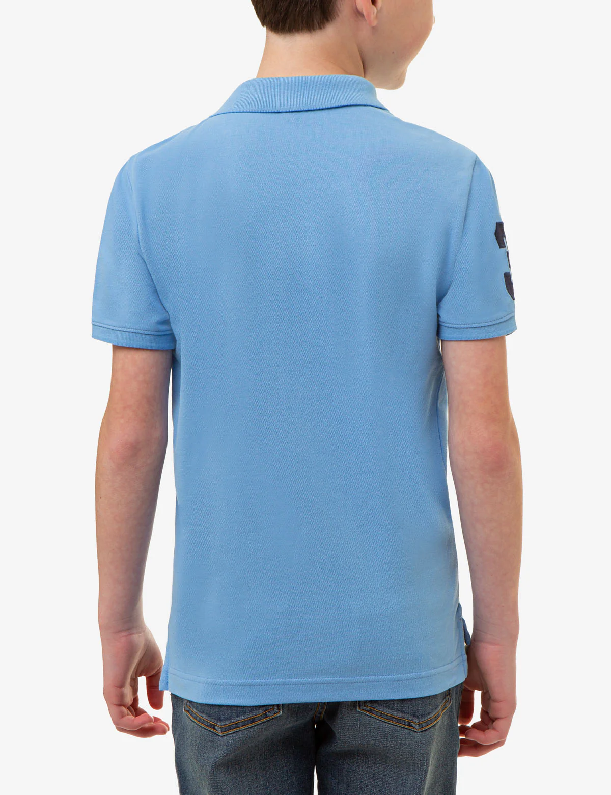 BOYS MULTI COLOR LOGO PIQUE POLO SHIRT - Image 3