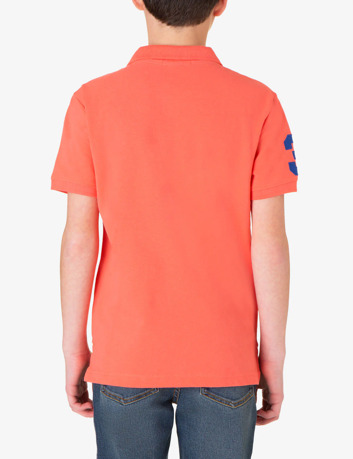 BOYS MULTI COLOR LOGO PIQUE POLO SHIRT - Image 6