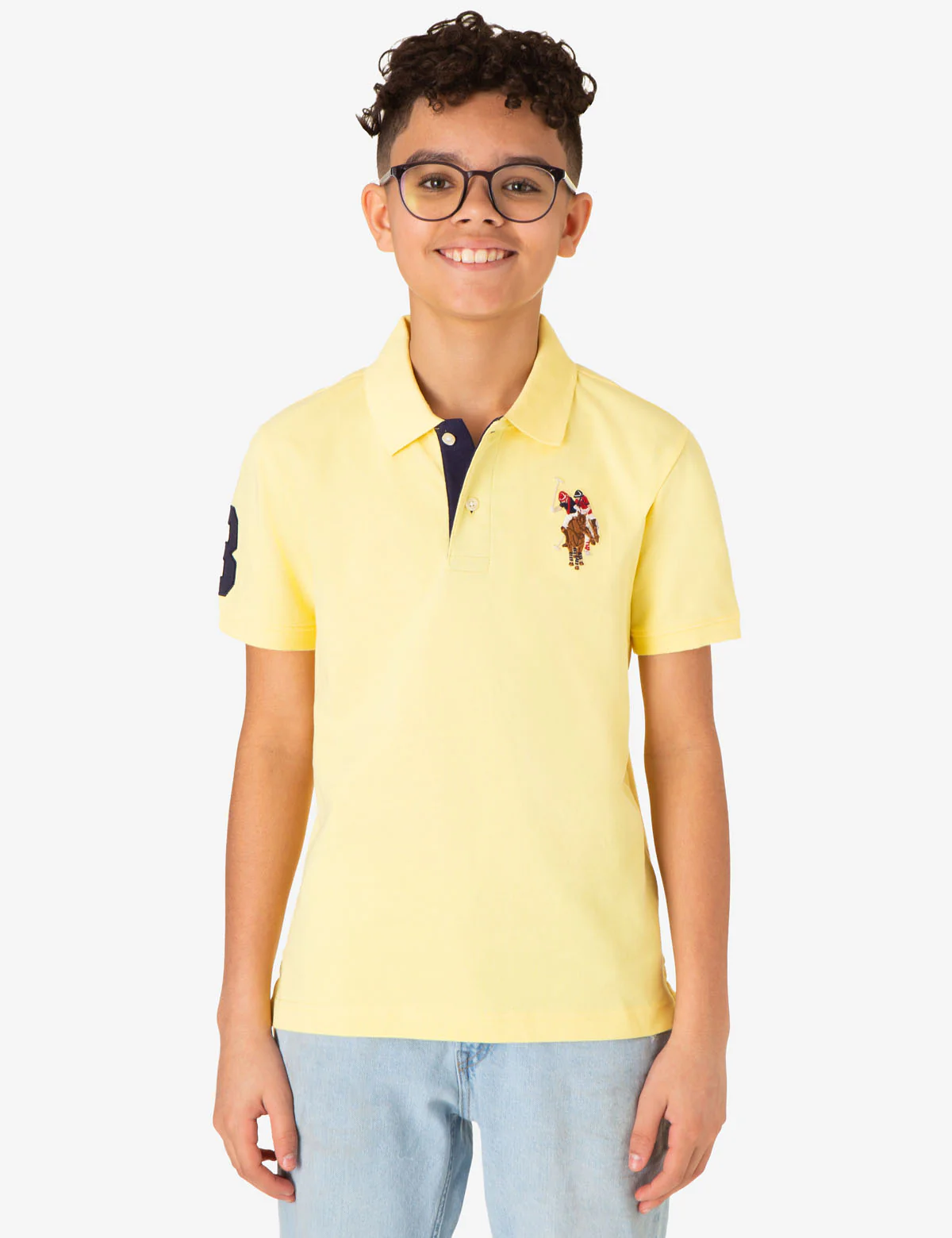 BOYS MULTI COLOR LOGO PIQUE POLO SHIRT - Image 8