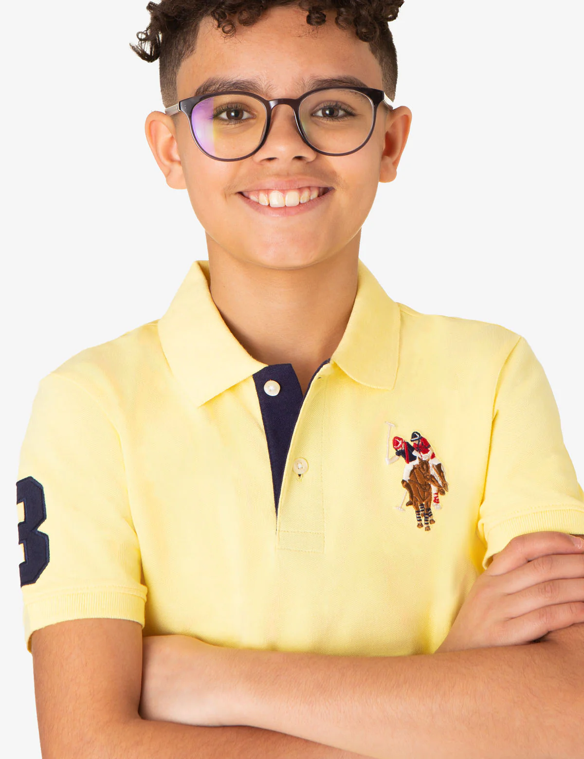 BOYS MULTI COLOR LOGO PIQUE POLO SHIRT - Image 9