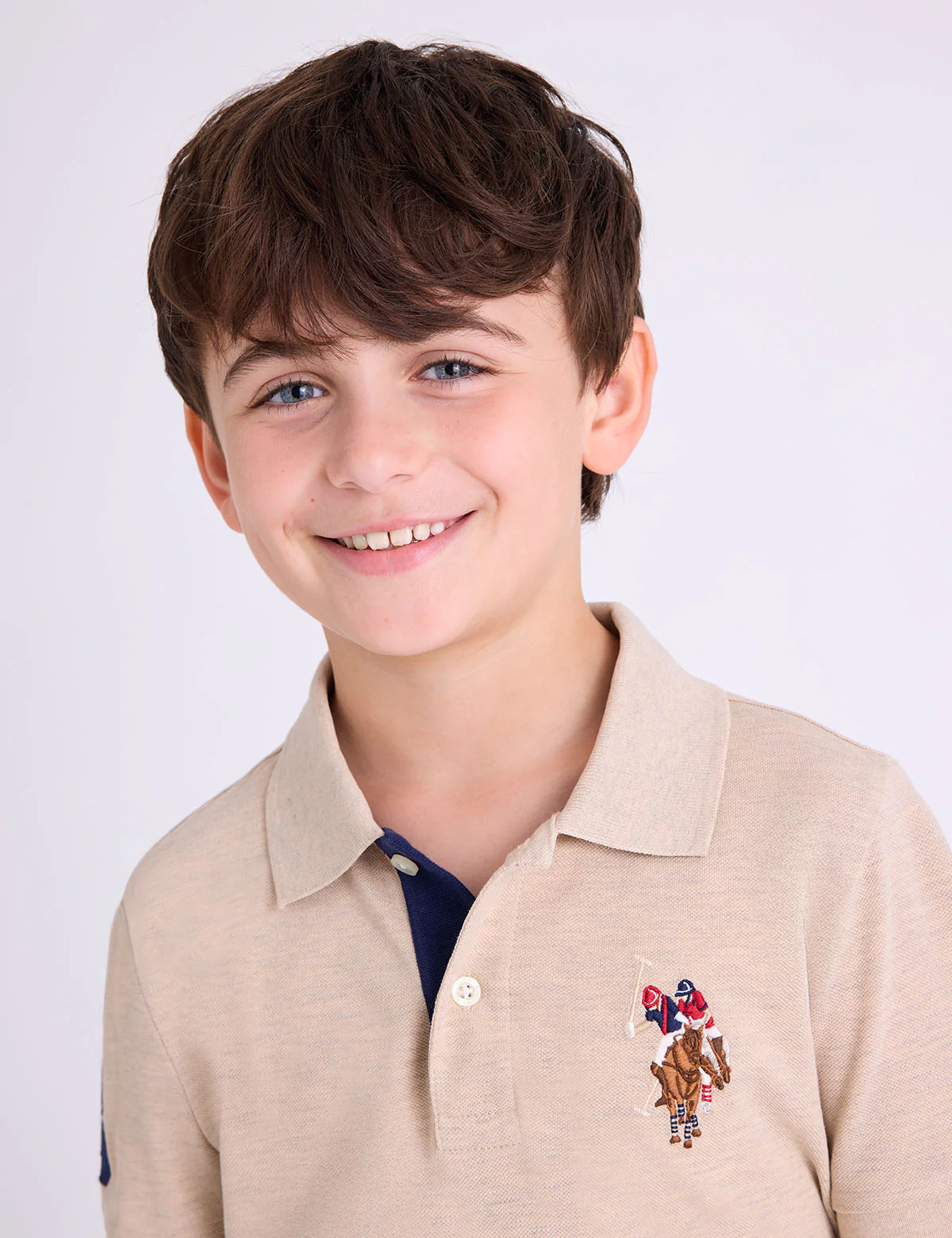 BOYS MULTI COLOR LOGO PIQUE POLO SHIRT - Image 3