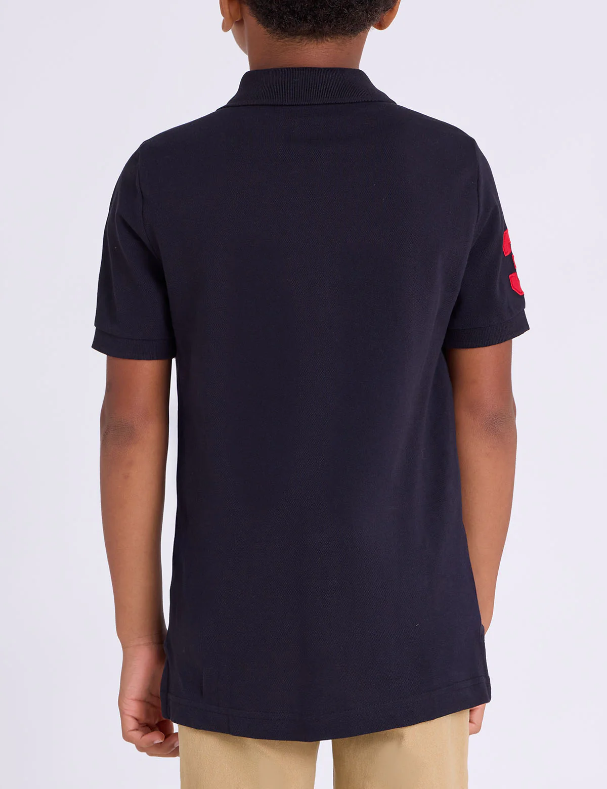 BOYS MULTI COLOR LOGO SOLID PIQUE POLO SHIRT - Image 6