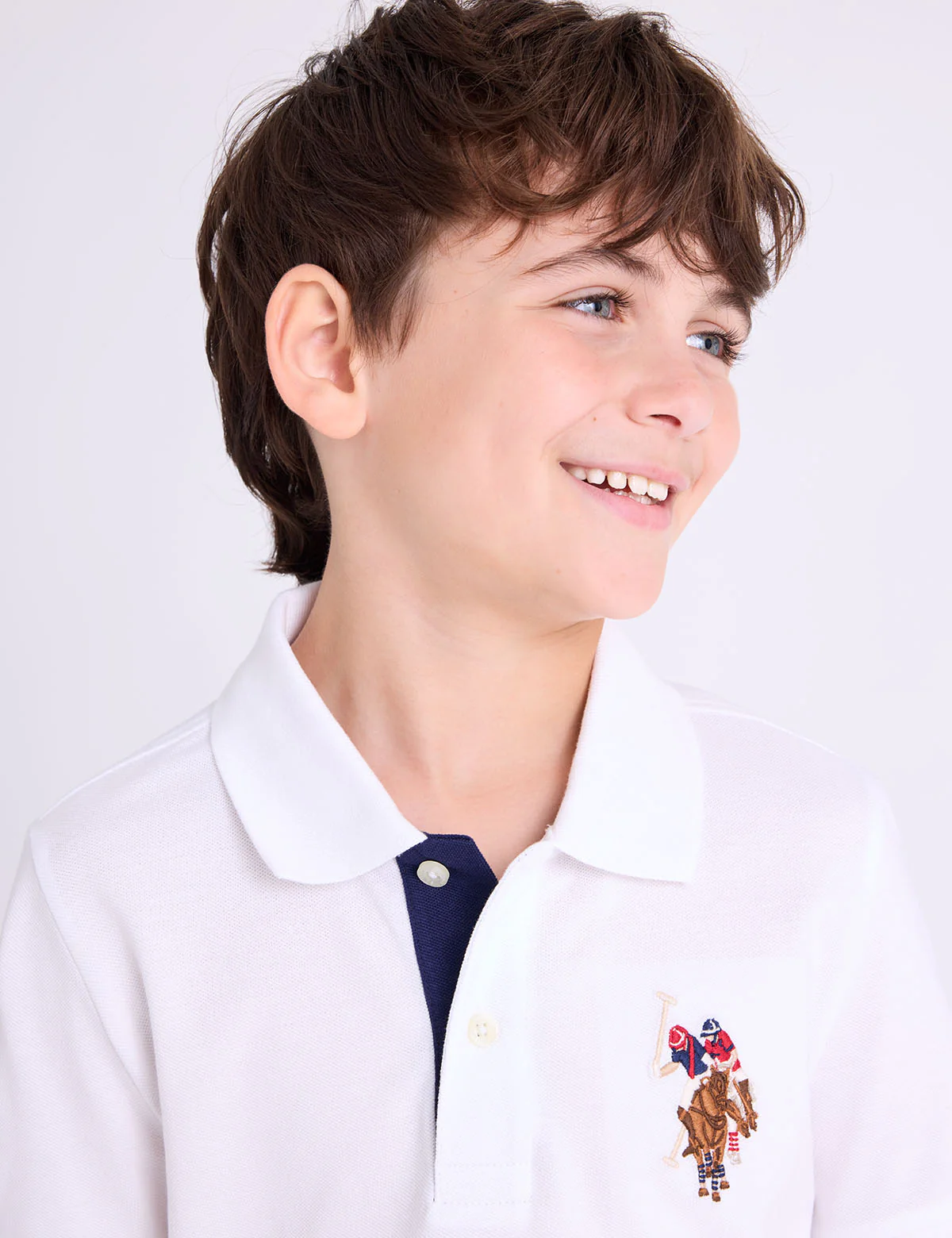 BOYS MULTI COLOR LOGO SOLID PIQUE POLO SHIRT - Image 8