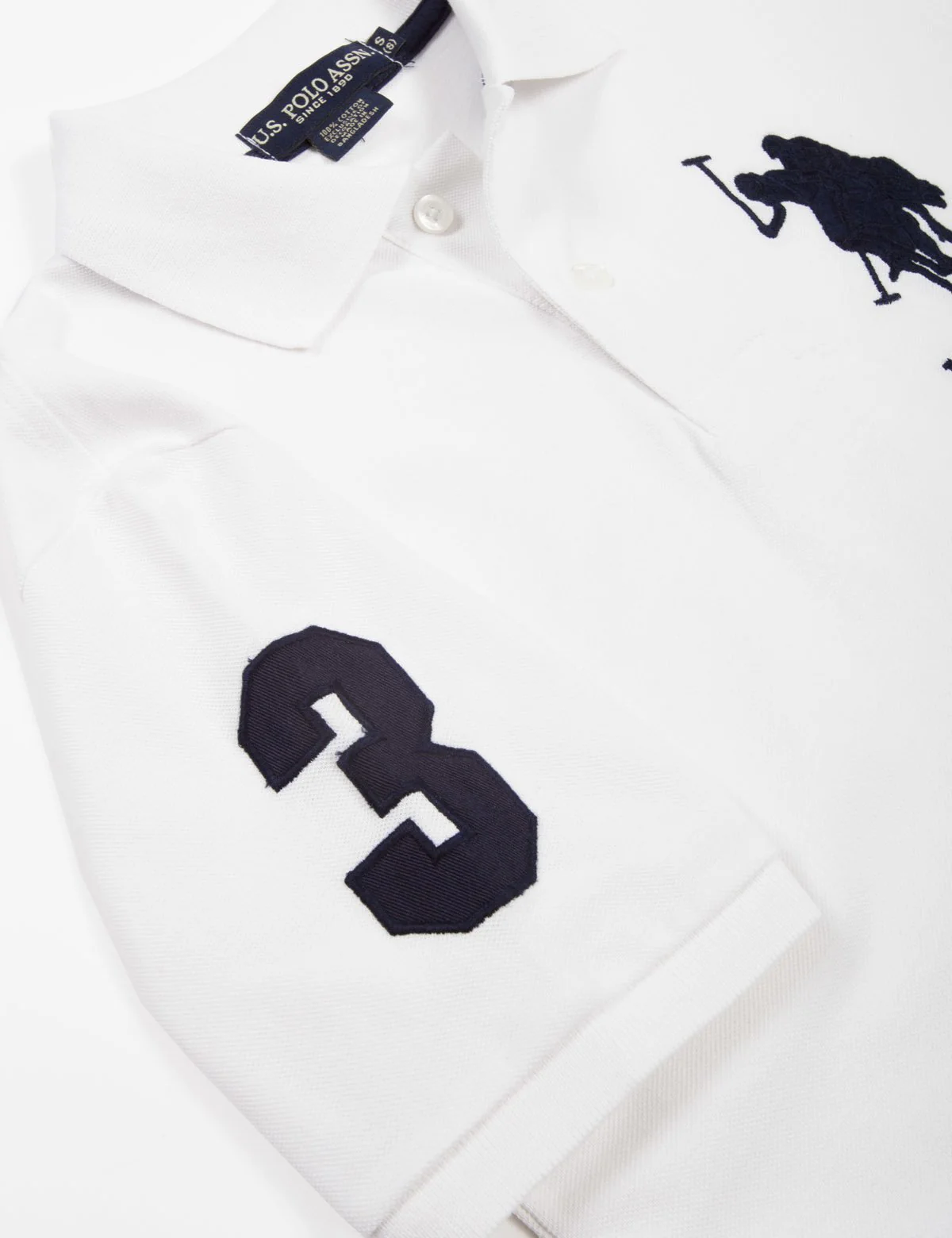 Boys Pique Big Logo Polo Shirt - Image 6