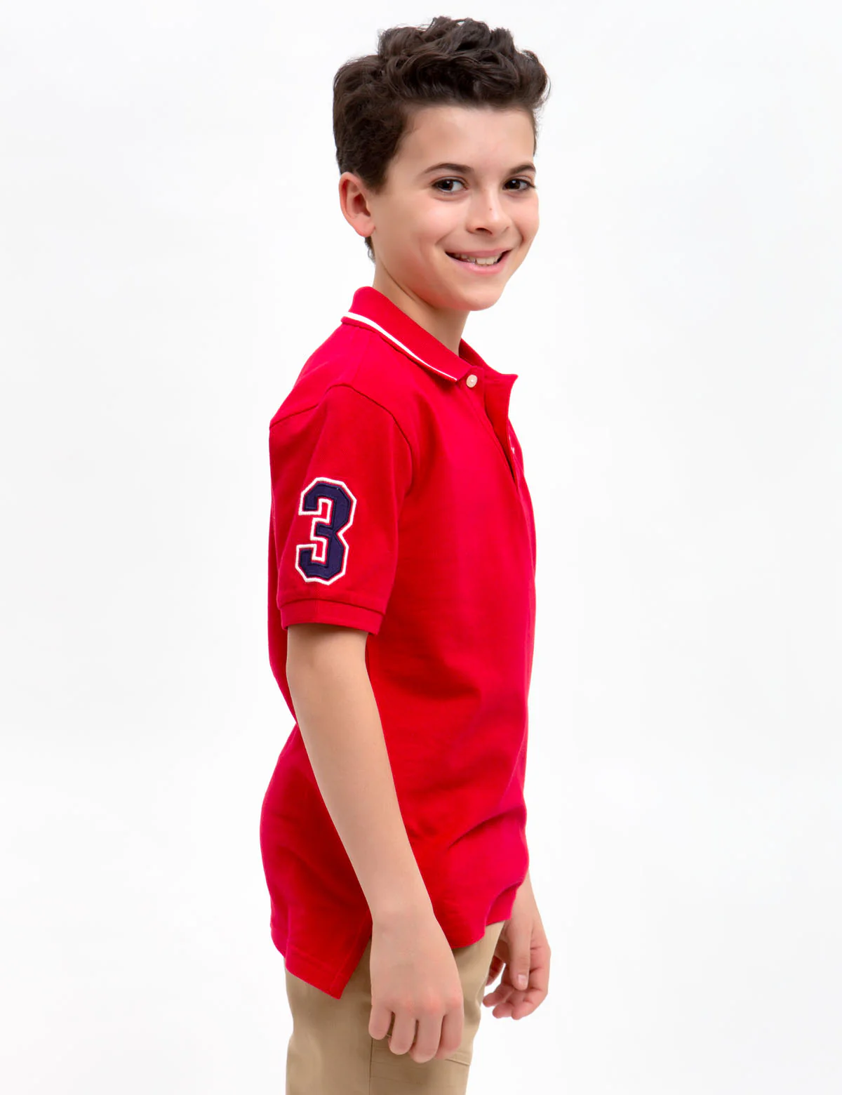 BOYS PIQUE SOLID POLO SHIRT - Image 3