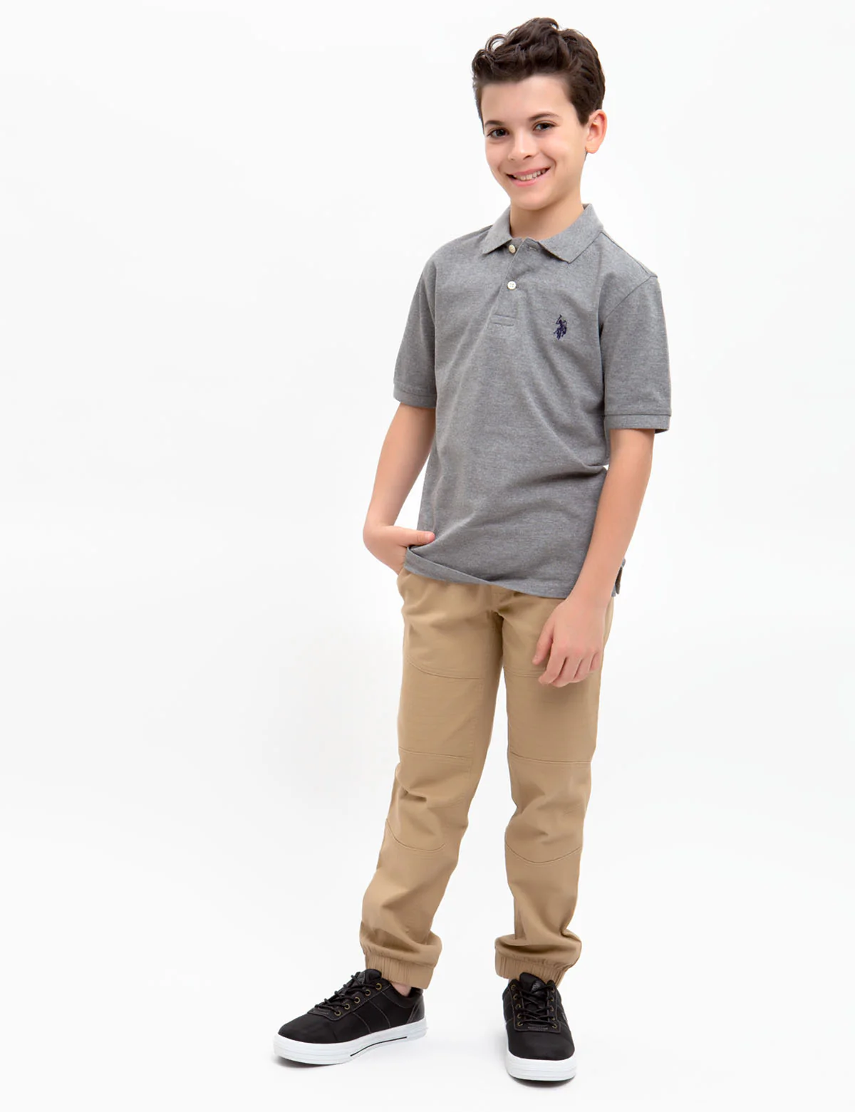 BOYS SOLID PIQUE POLO SHIRT - Image 19