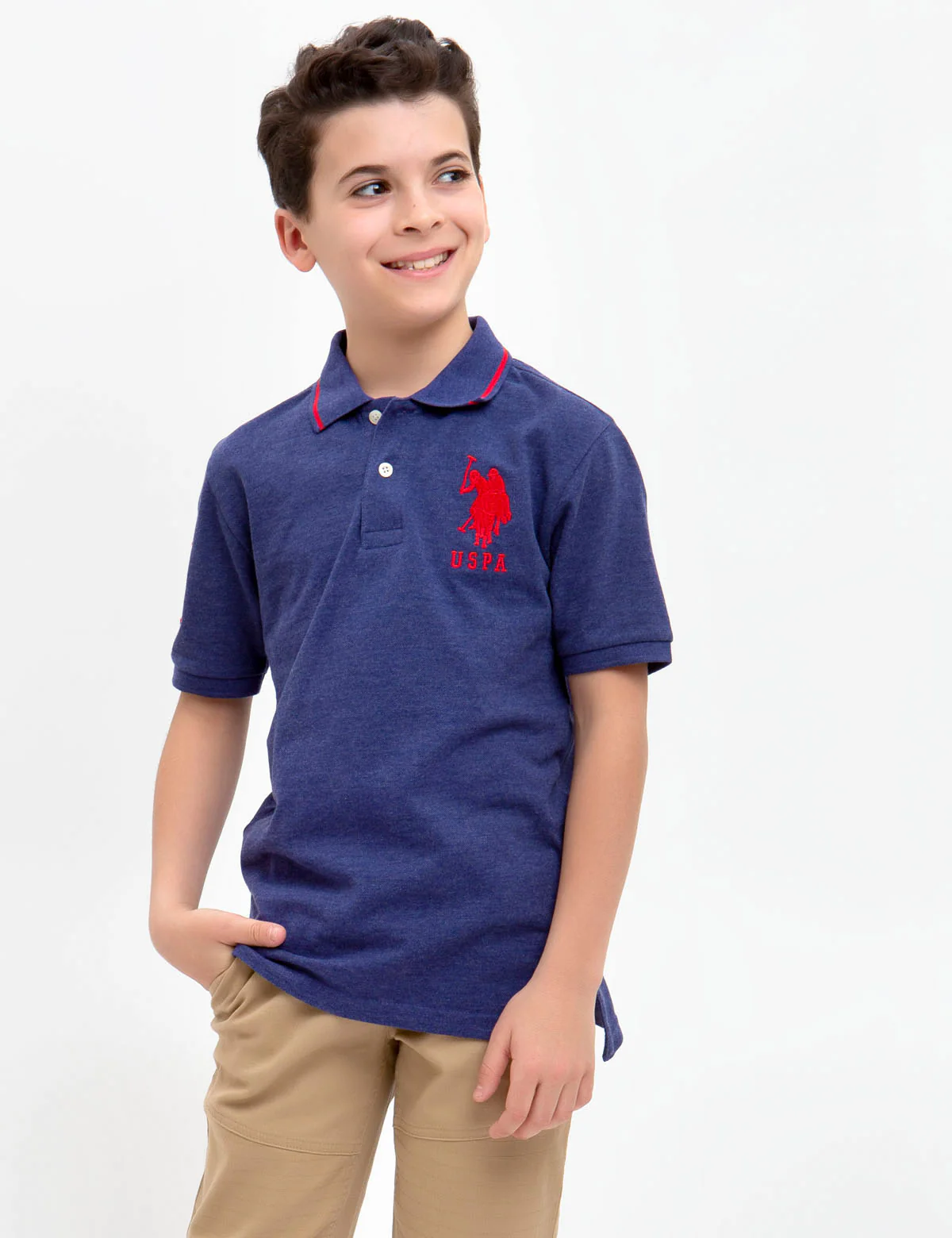 BOYS SOLID COLLAR POLO SHIRT - Image 6