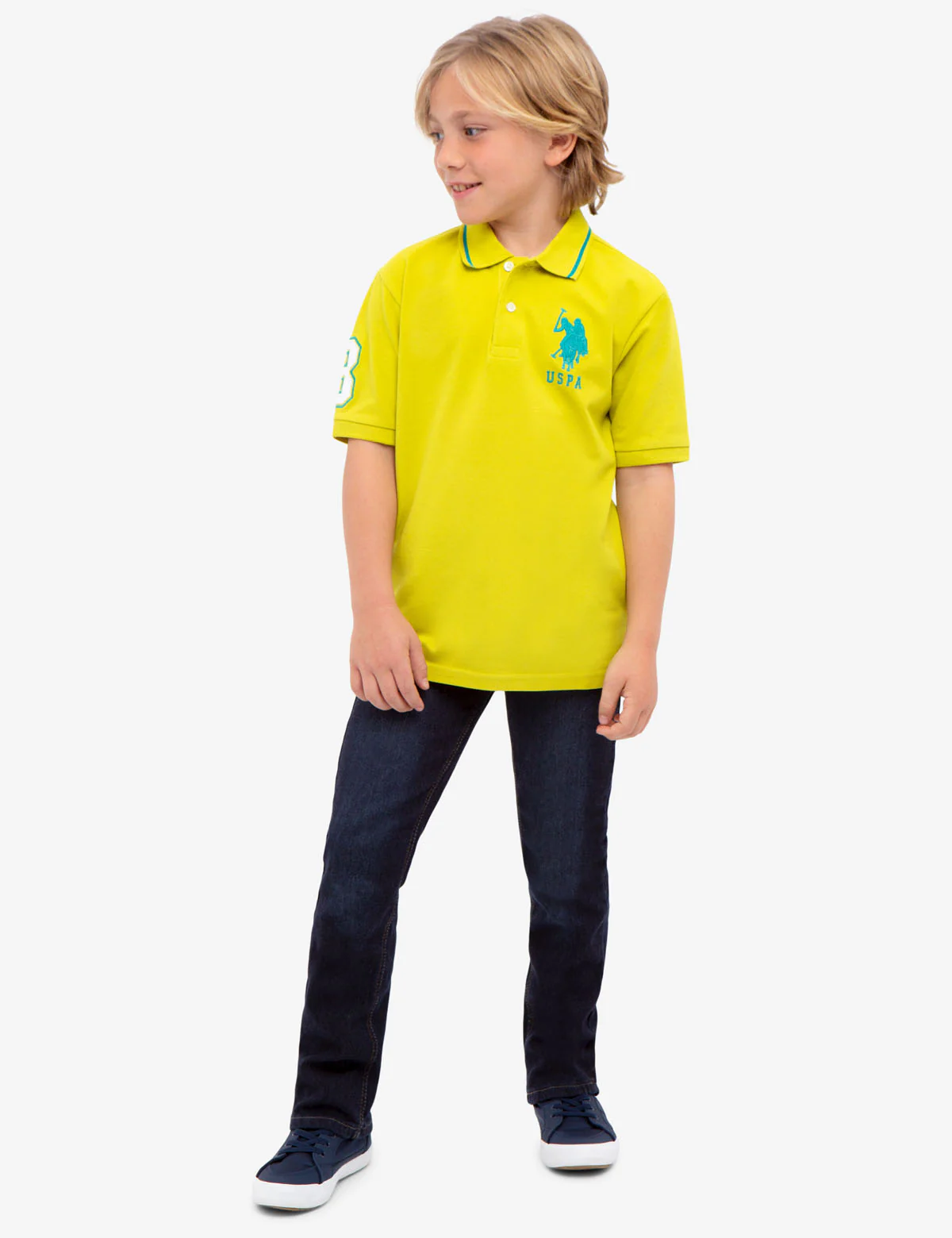 BOYS SOLID COLLAR POLO SHIRT - Image 2