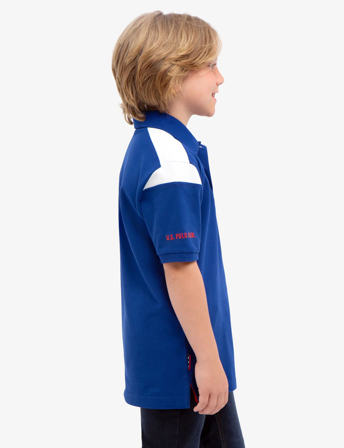 BOYS U.S. POLO ASSN. PIQUE PATCH POLO SHIRT - Image 3