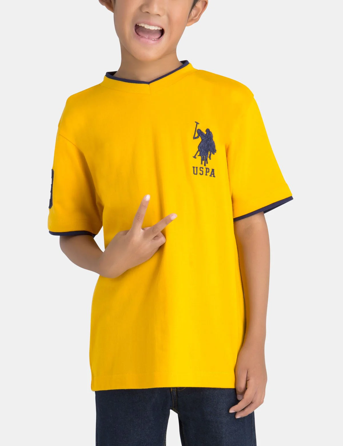 Boys V-Neck Big Logo T-Shirt - Image 15