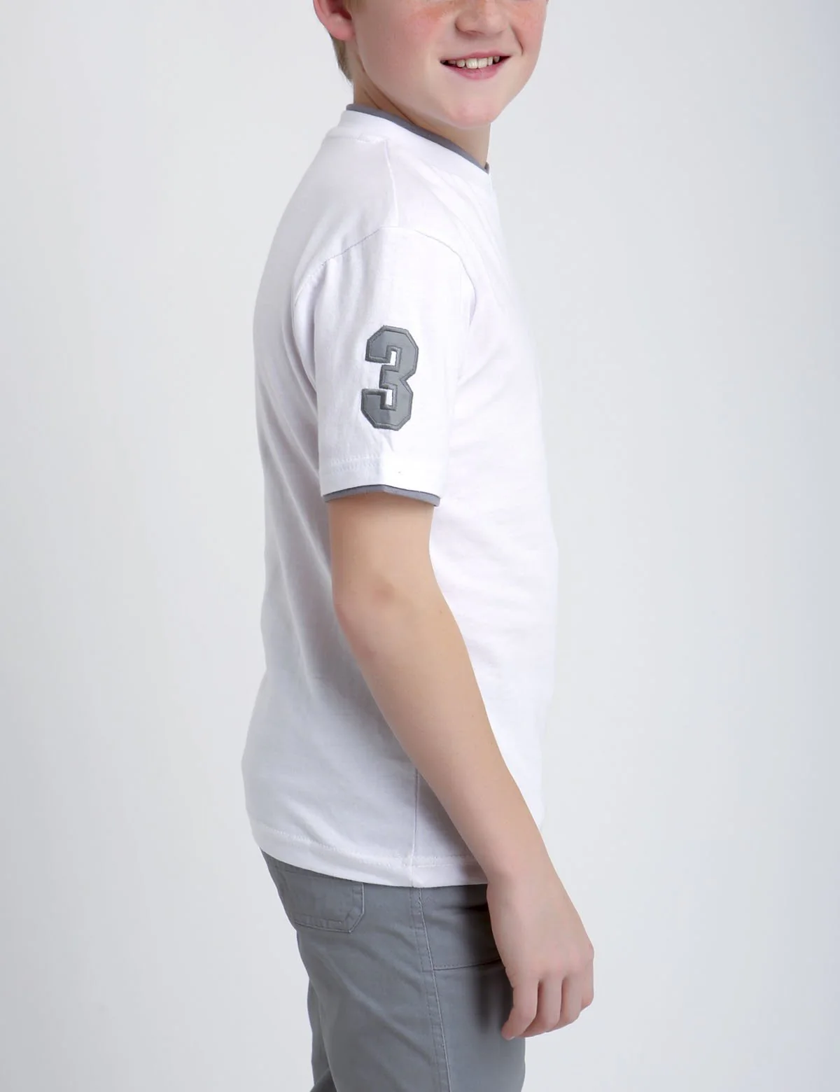 Boys V-Neck Big Logo T-Shirt - Image 35