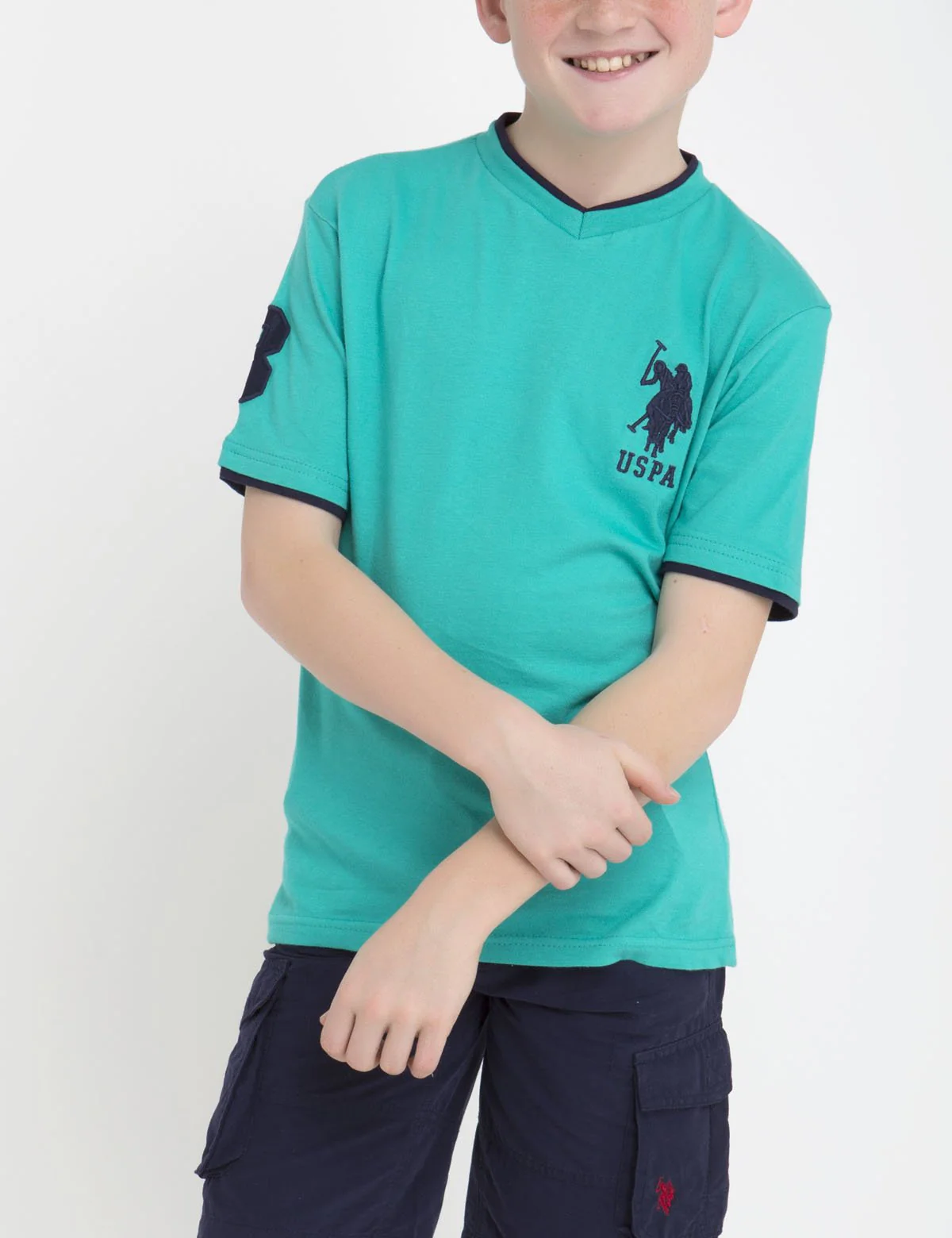 Boys V-Neck Big Logo T-Shirt - Image 38