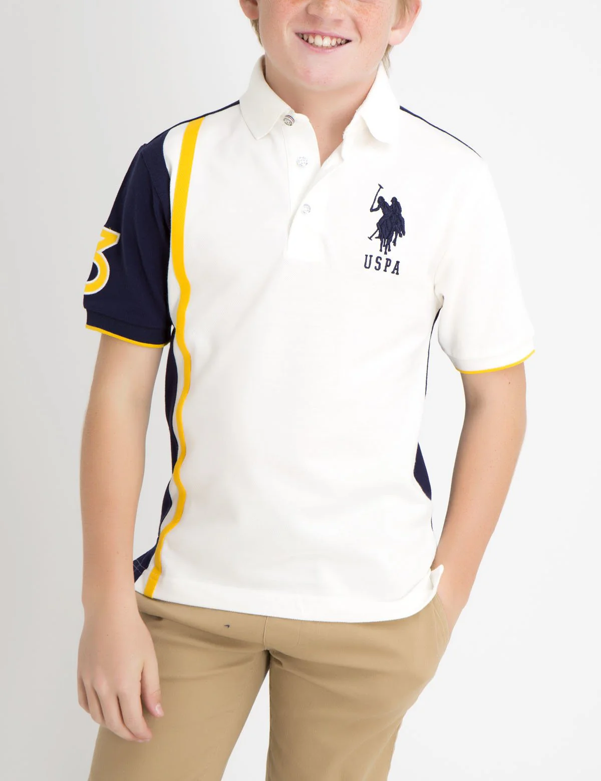 BOYS VERTICAL STRIPE POLO SHIRT - Image 4