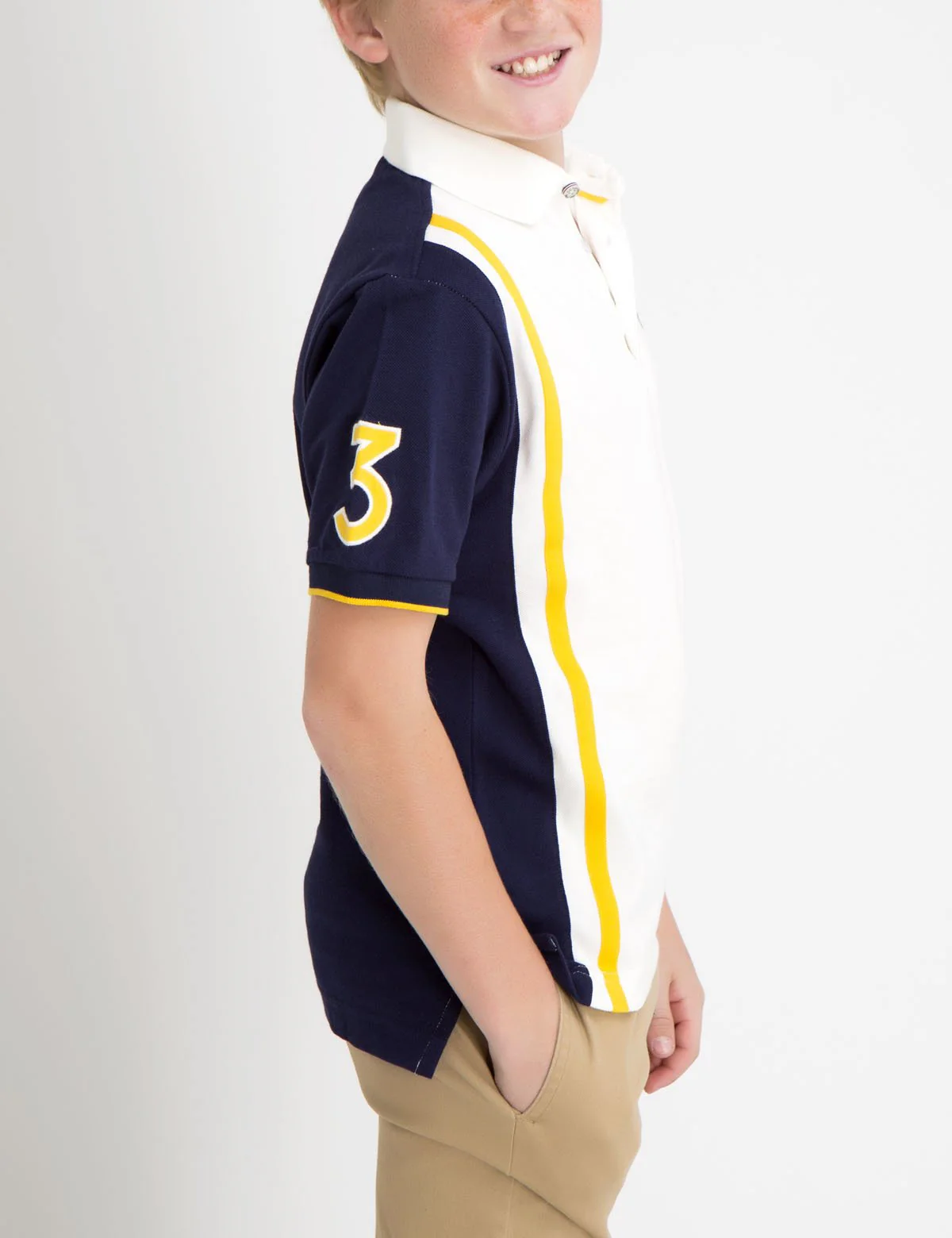 BOYS VERTICAL STRIPE POLO SHIRT - Image 5