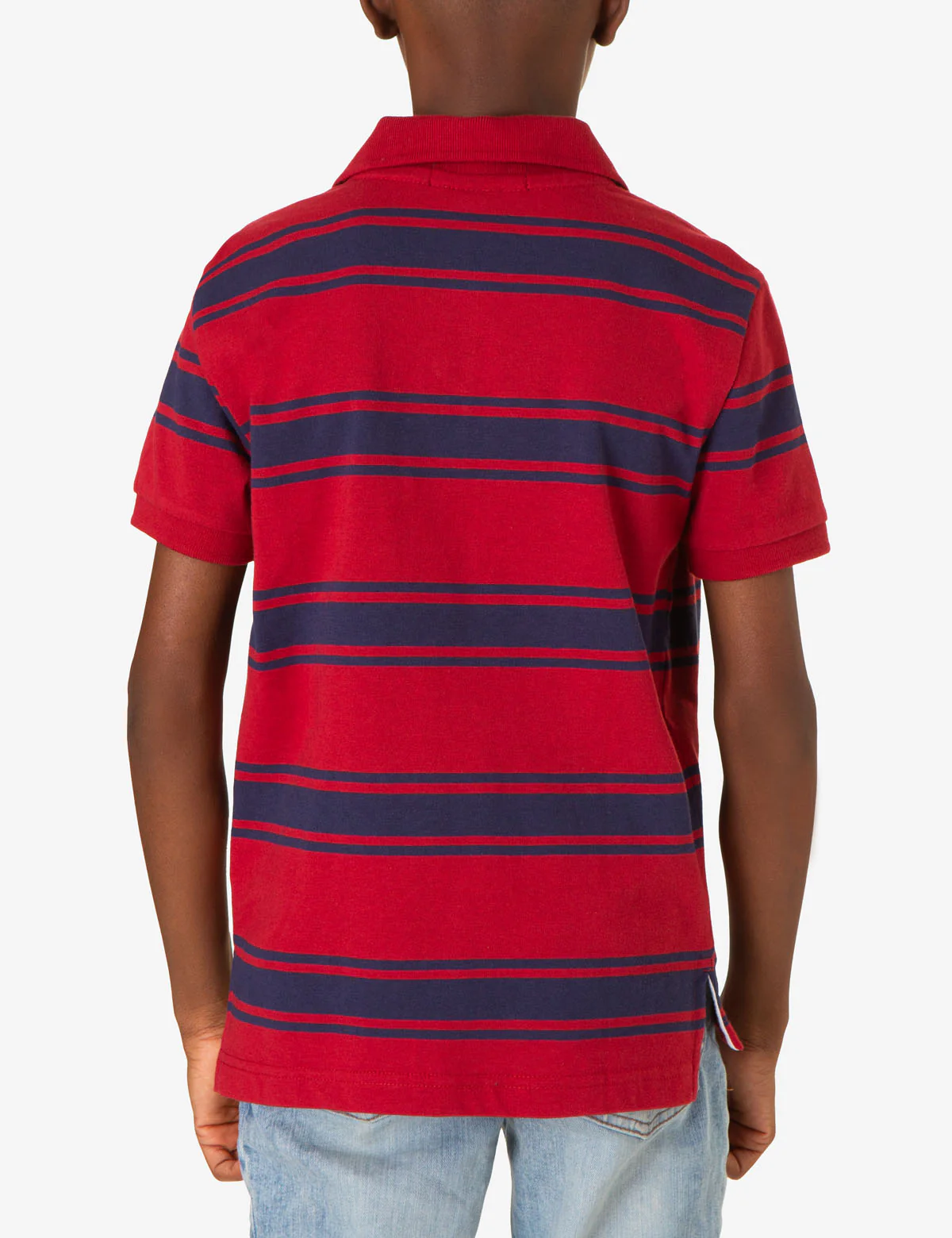 BOYS YARN DYE MULTI STRIPE POLO SHIRT - Image 4