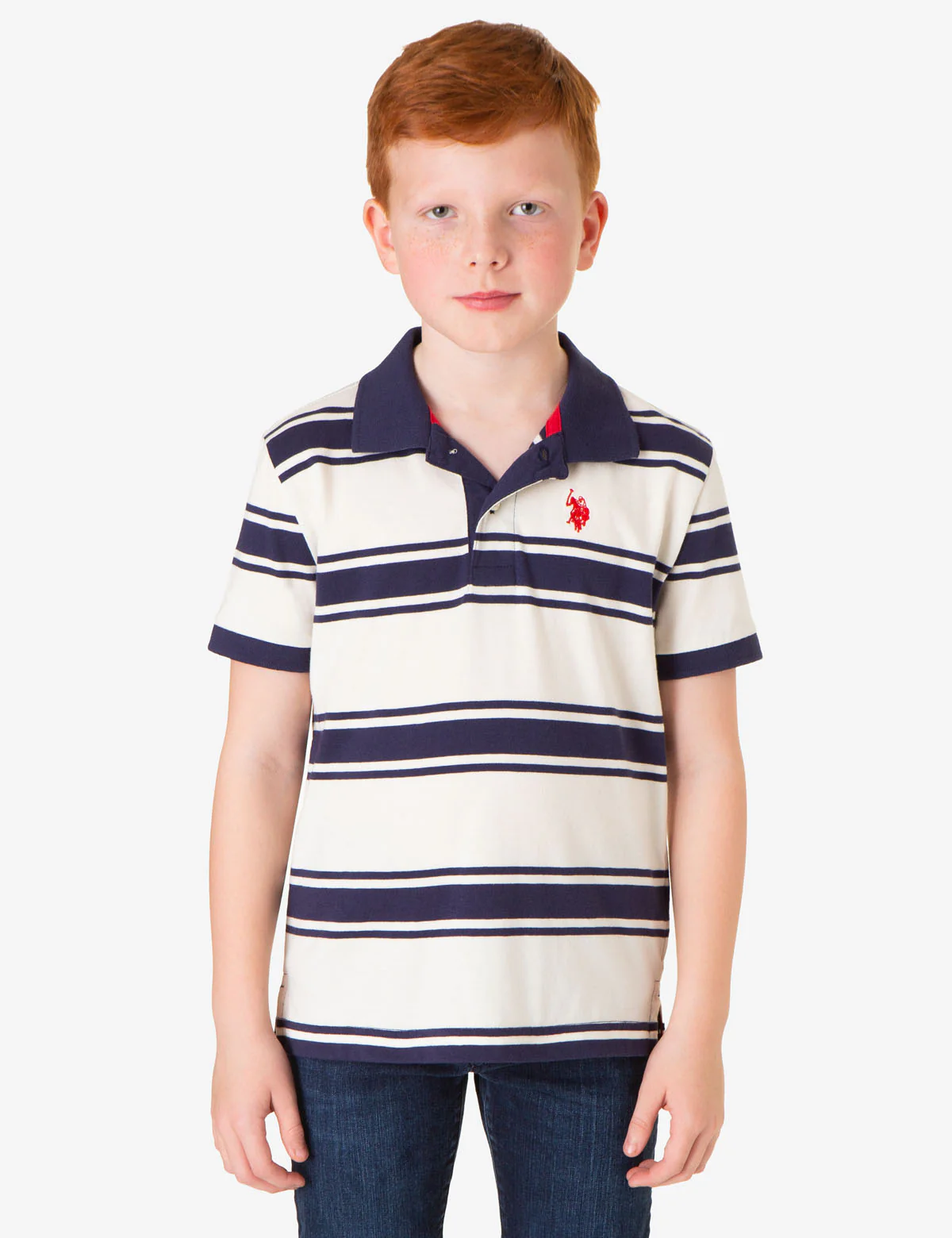 BOYS YARN DYE MULTI STRIPE POLO SHIRT - Image 5