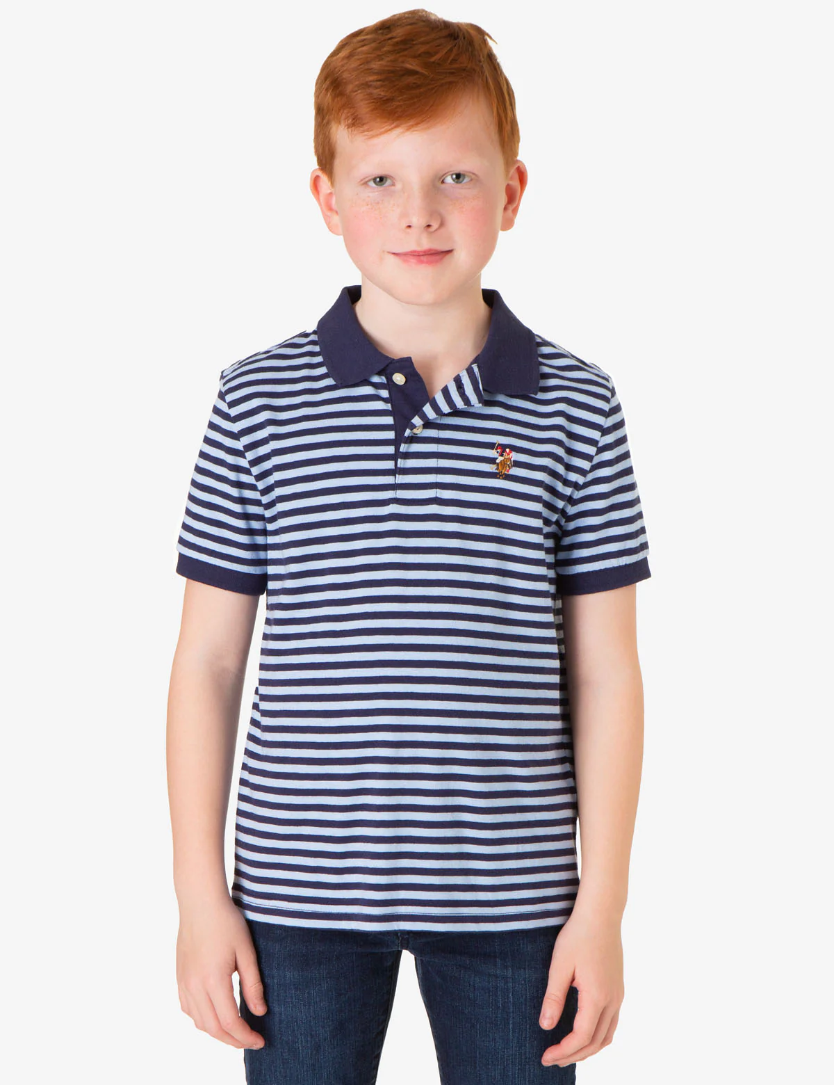 BOYS YARN DYE MULTI STRIPE POLO SHIRT - Image 6
