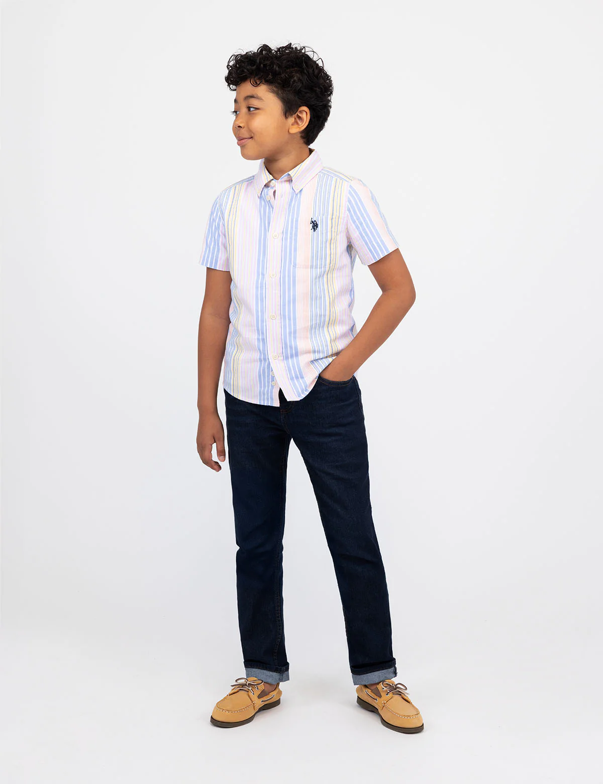 BOYS YARN DYE STRIPE OXFORD SHIRT - Image 3