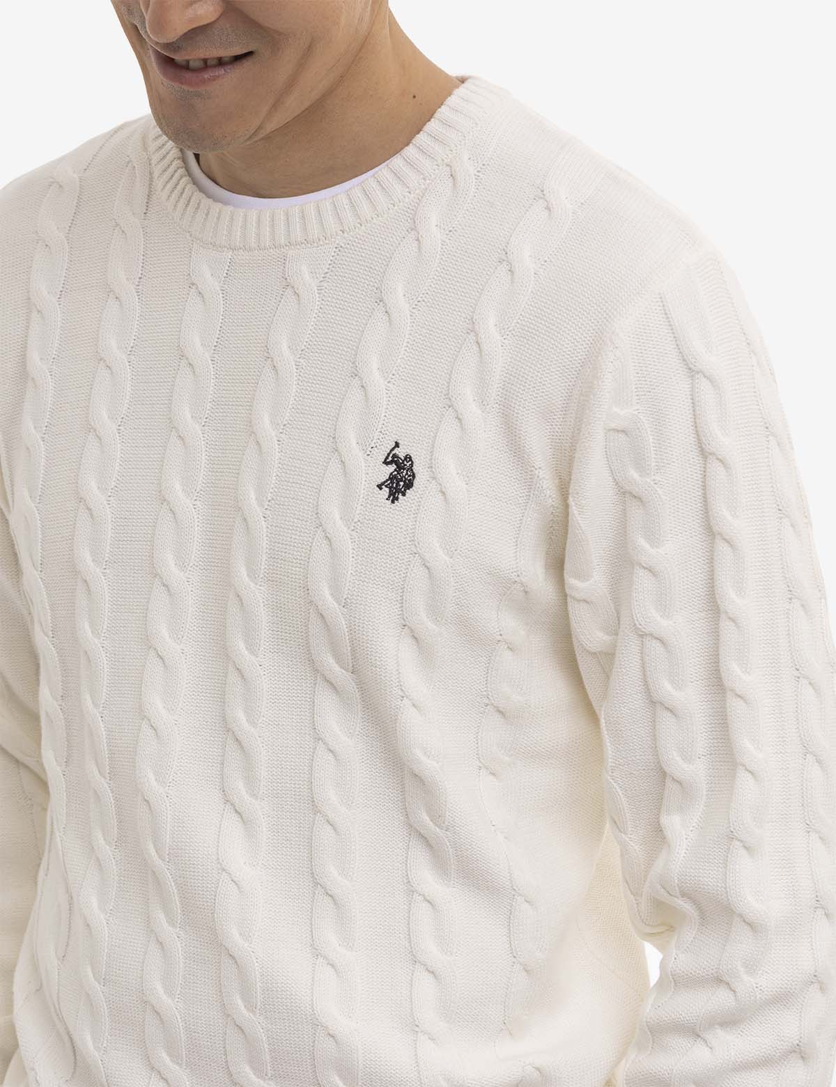 CABLE CREW NECK SWEATER - Image 10